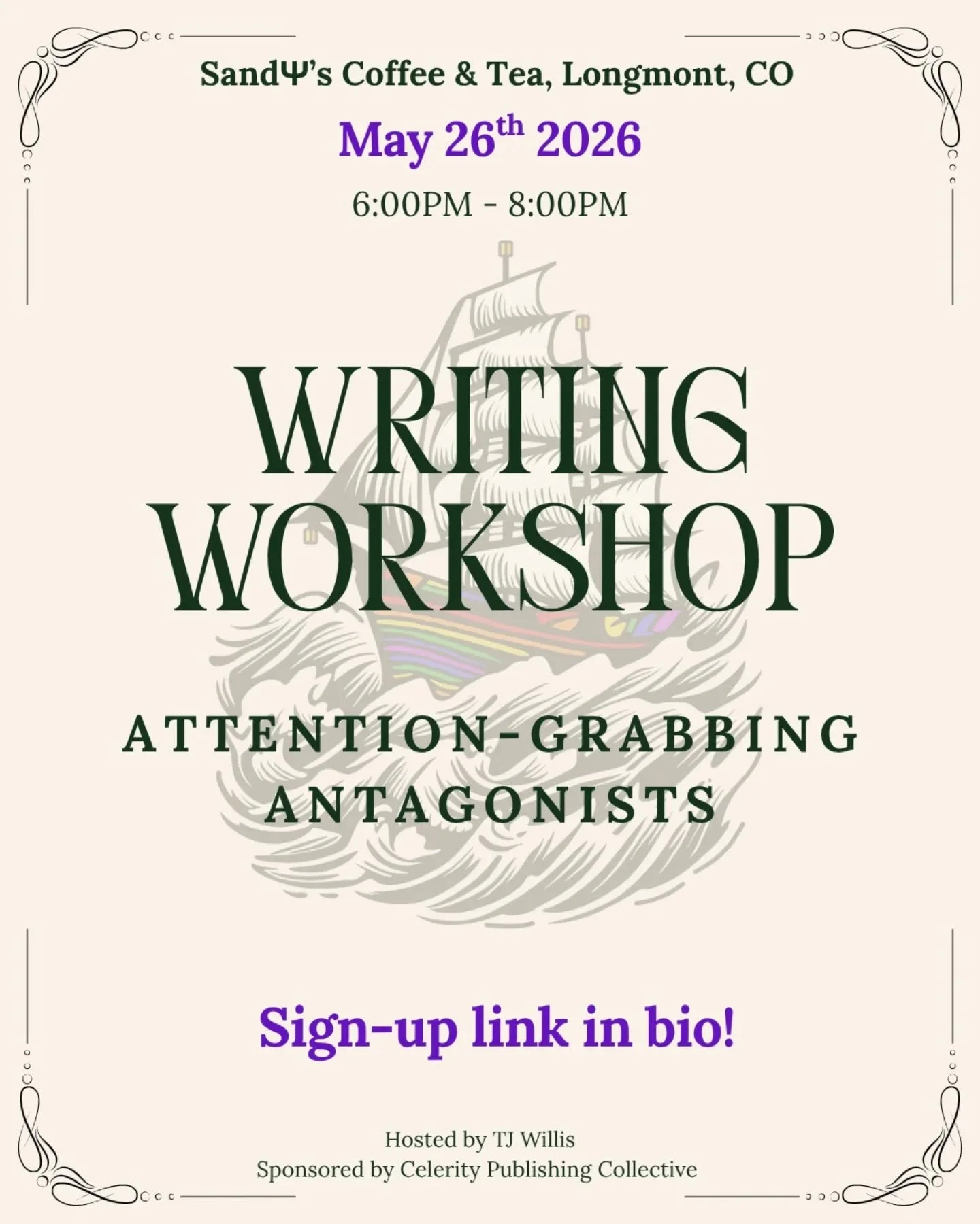 📣Workshop Announcement📣

Heroes are all good and fine, but what does a reader really want? A complex, intriguing villain they can sink their teeth into.😈

In this workshop, we'll be discussing how to turn your antagonist into the sort of challenge