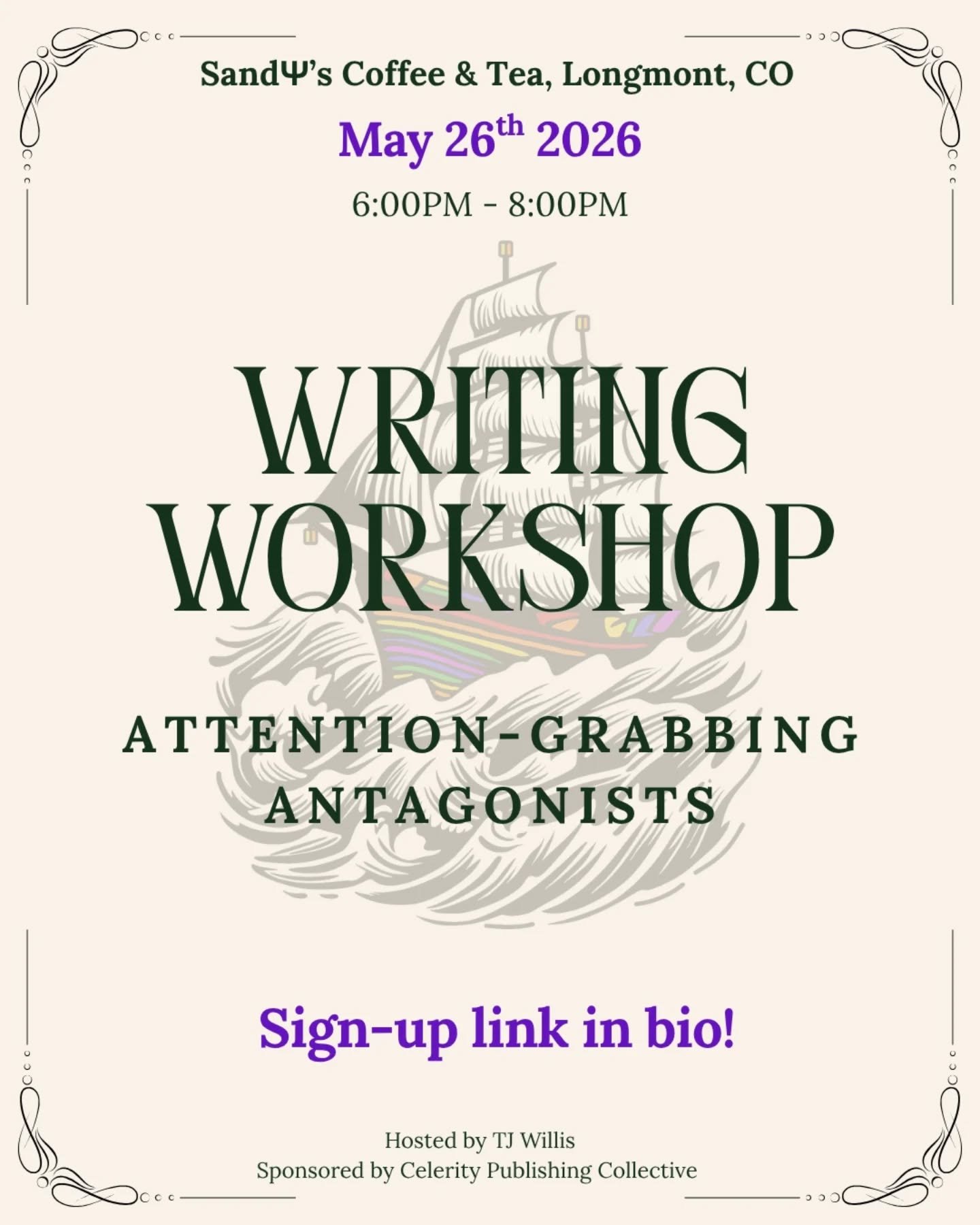 📣Workshop TONIGHT📣

Heroes are all good and fine, but what does a reader really want? A complex, intriguing villain they can sink their teeth into.😈

In this workshop, we'll be discussing how to turn your antagonist into the sort of challenge that