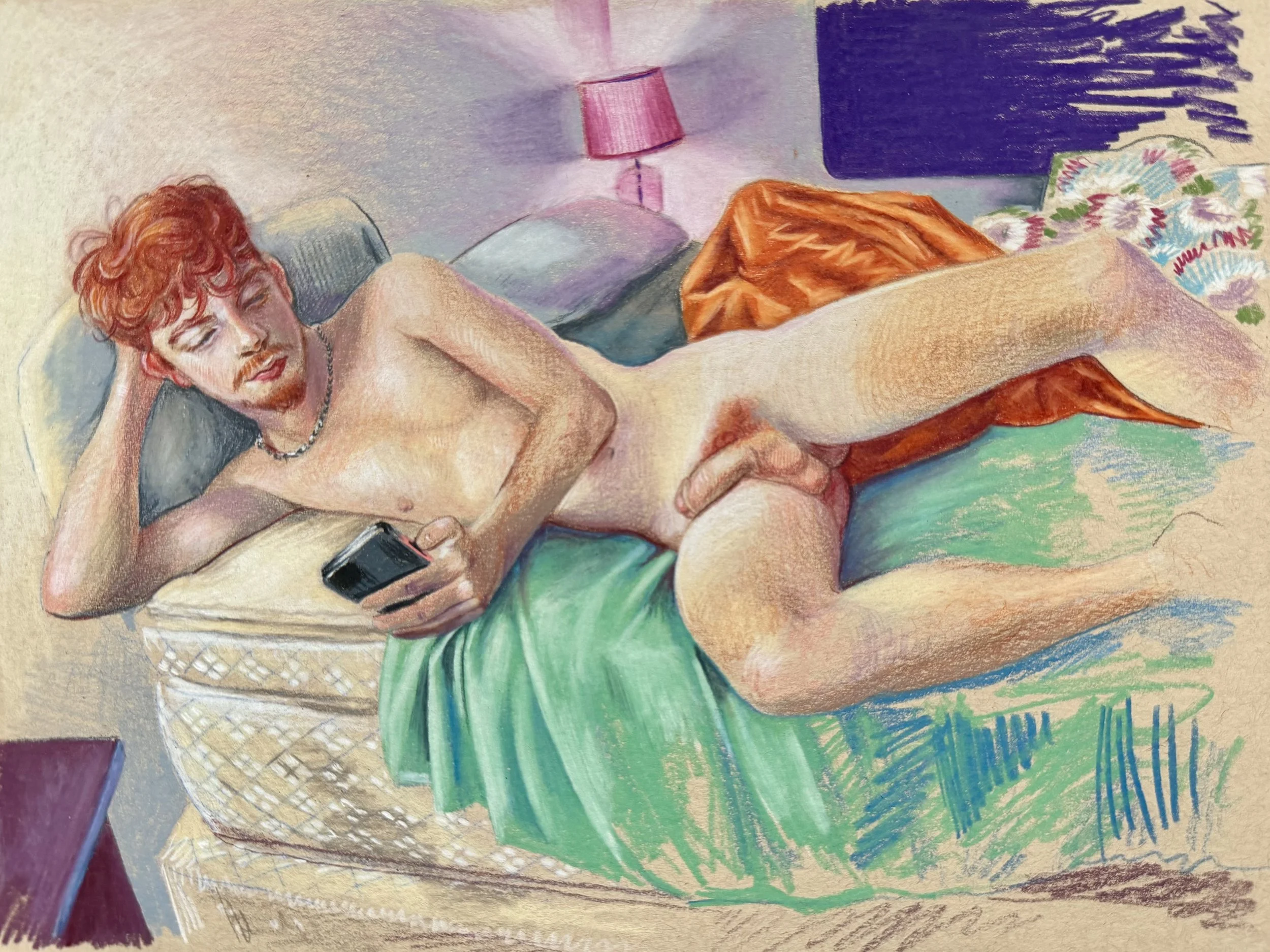 "LOOKING FOR NOTHING" COLOR PENCIL ON PAPER, 9 X 12 INCHES, 2026