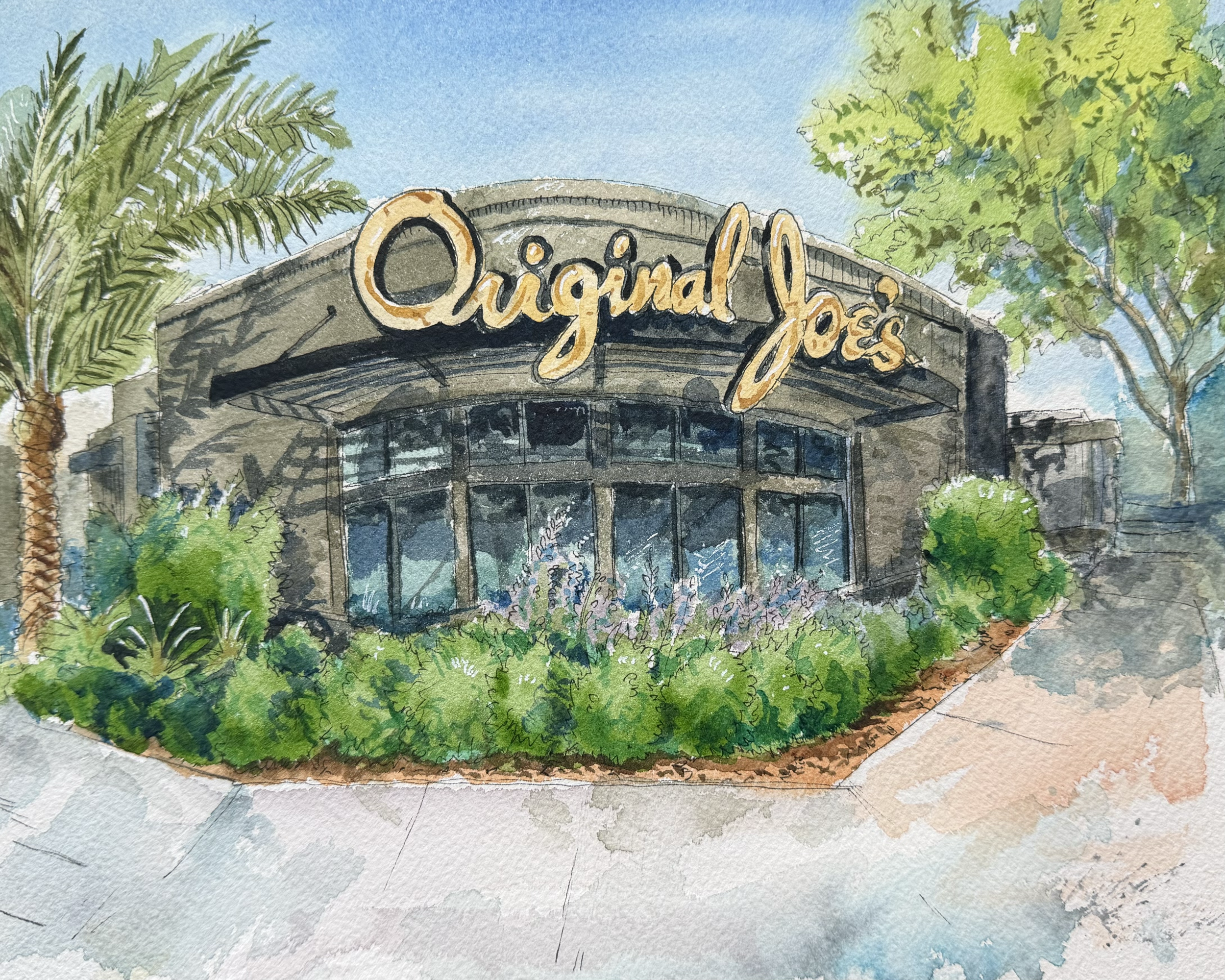 "Original Joe's (Walnut Creek)" Watercolor on Paper, 8 x 10 inches, 2026