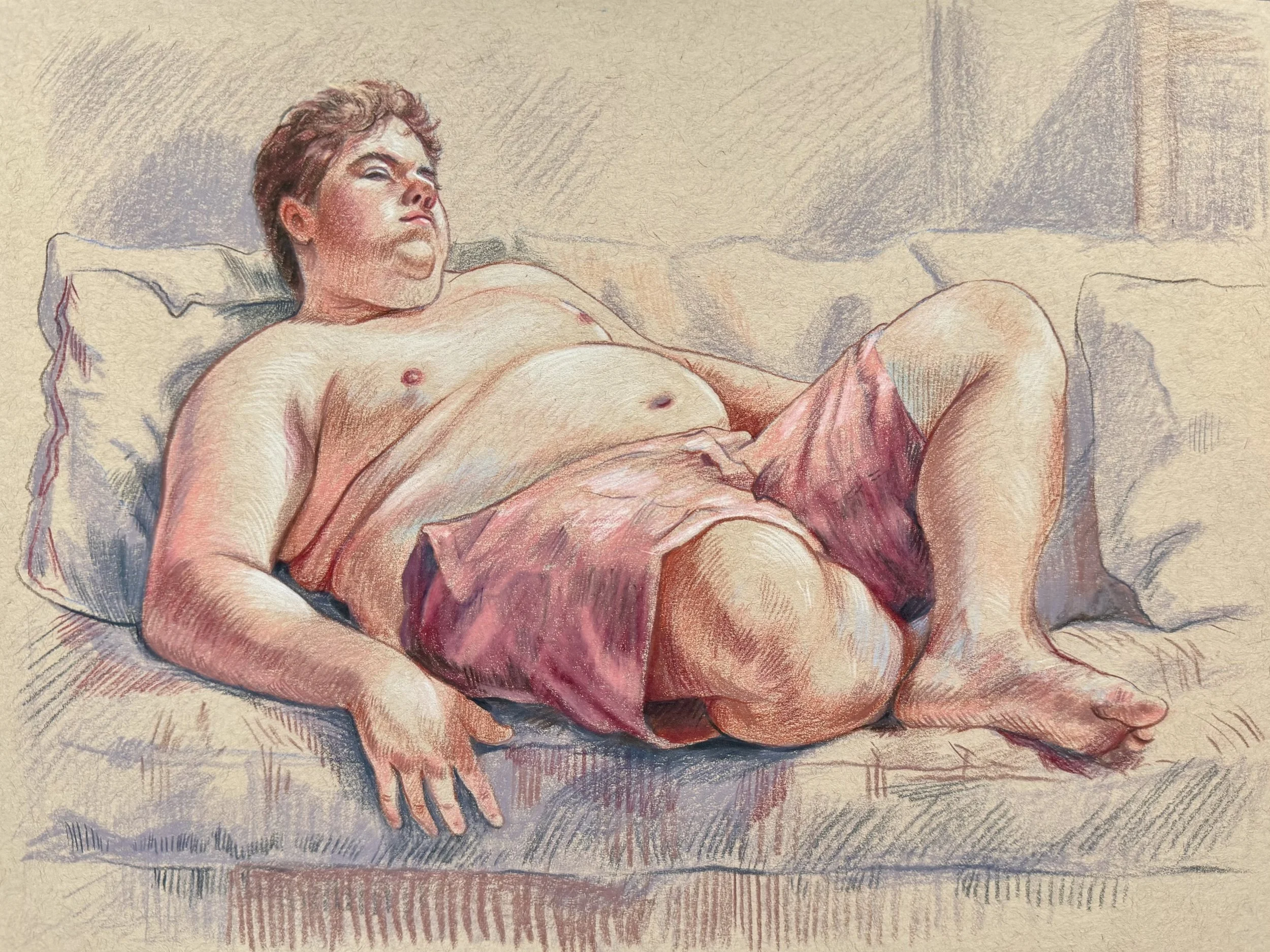 "WARM SUNDAY" COLOR PENCIL ON PAPER, 9 X 12 INCHES, 2026