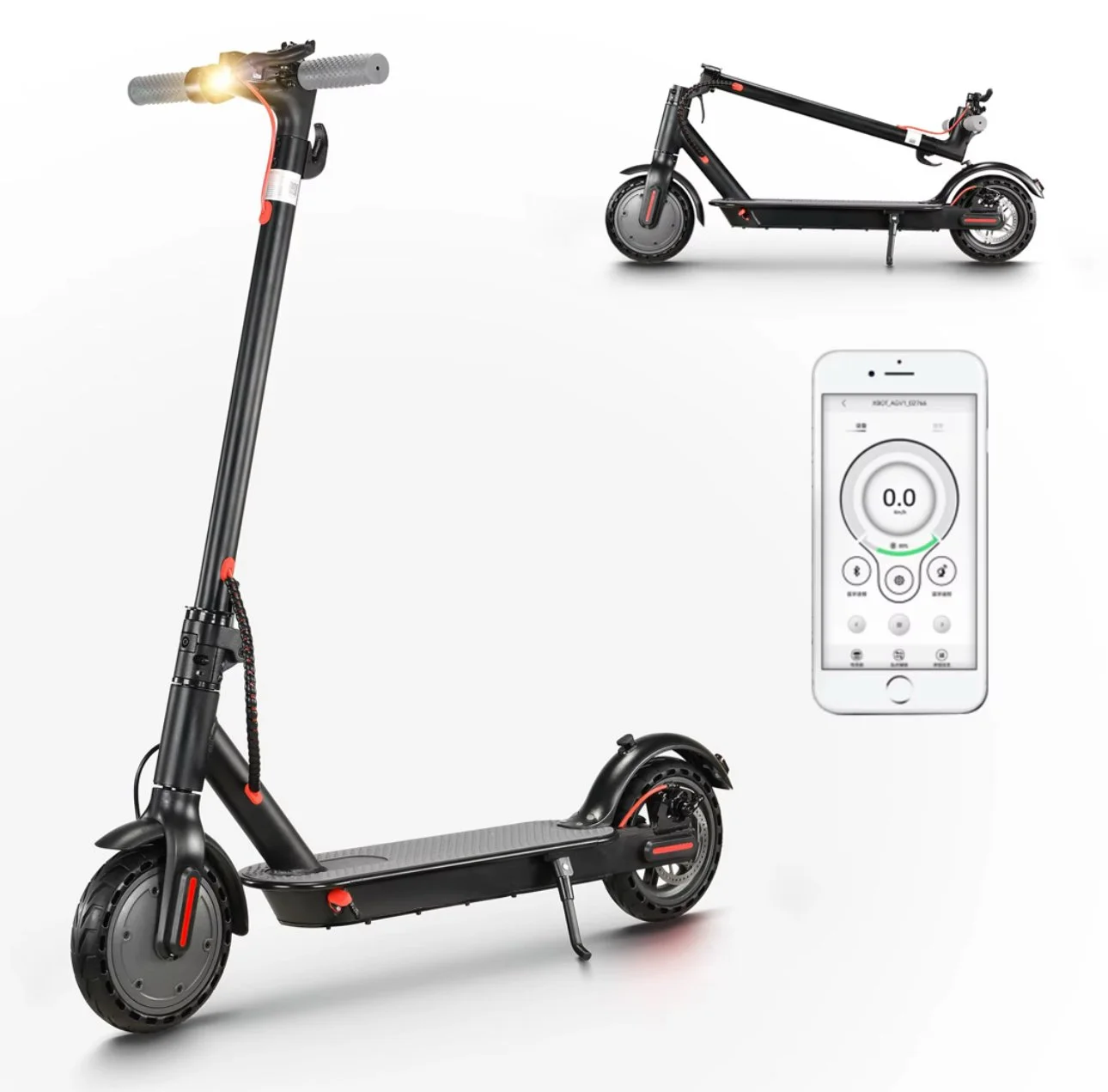 Side view of J03 Pro Electric Scooter showing lightweight aluminium alloy foldable frame