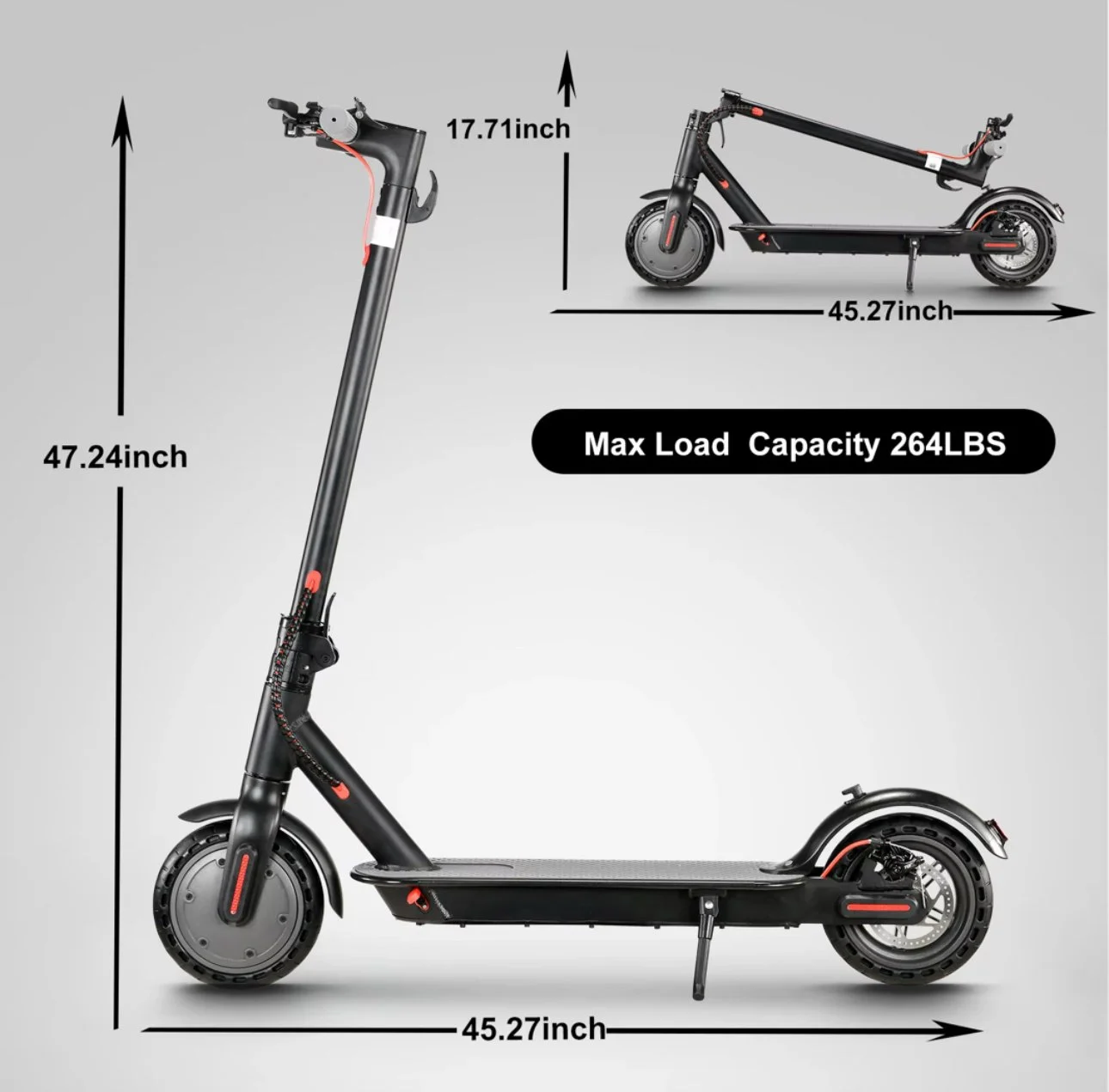 Close-up of J03 Pro scooter 8.5-inch explosion-proof front tire for smooth rides