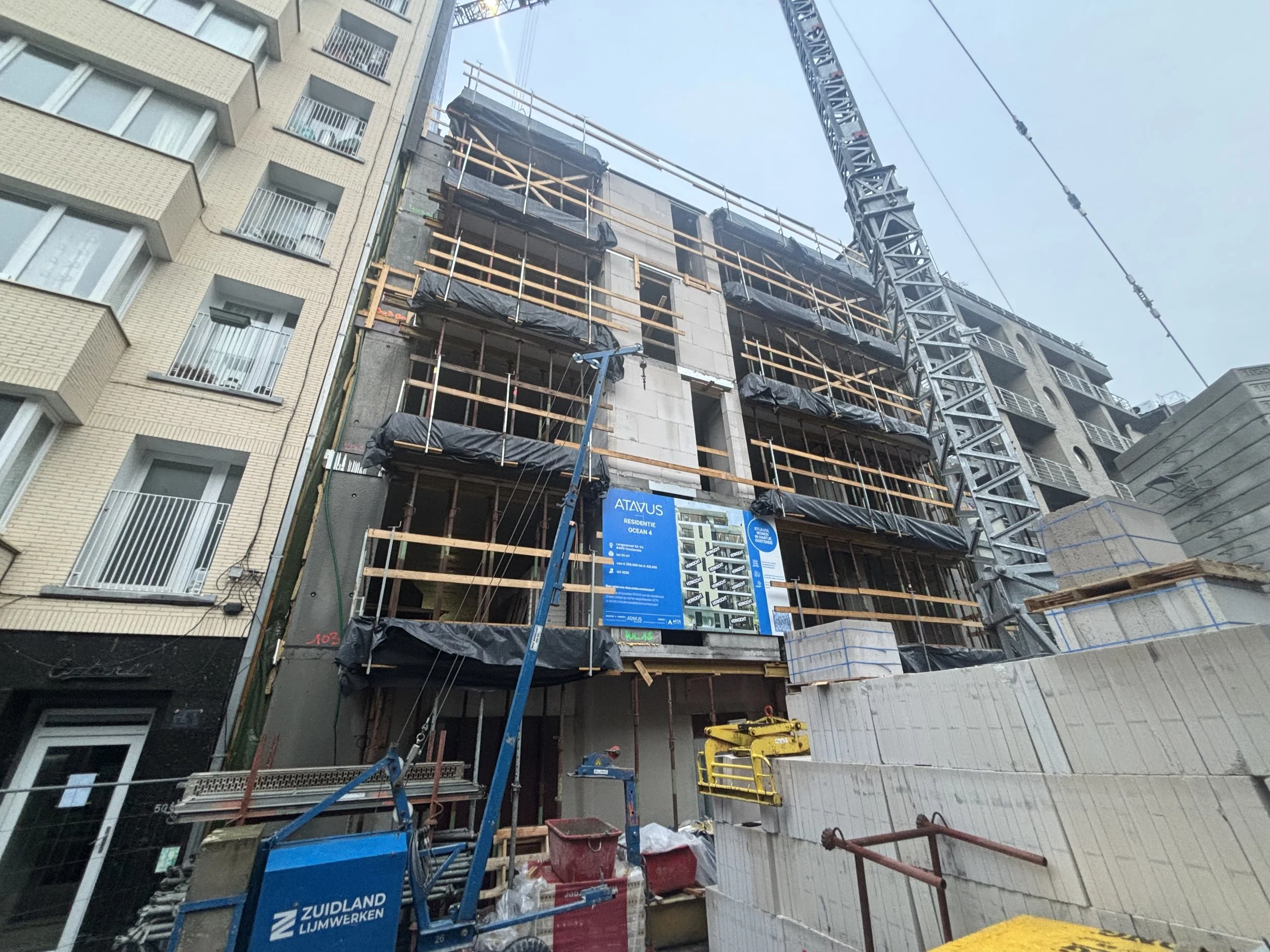 Stand van zaken project: Vloerplaat vijfde verdiep gegoten - 28 januari 2026