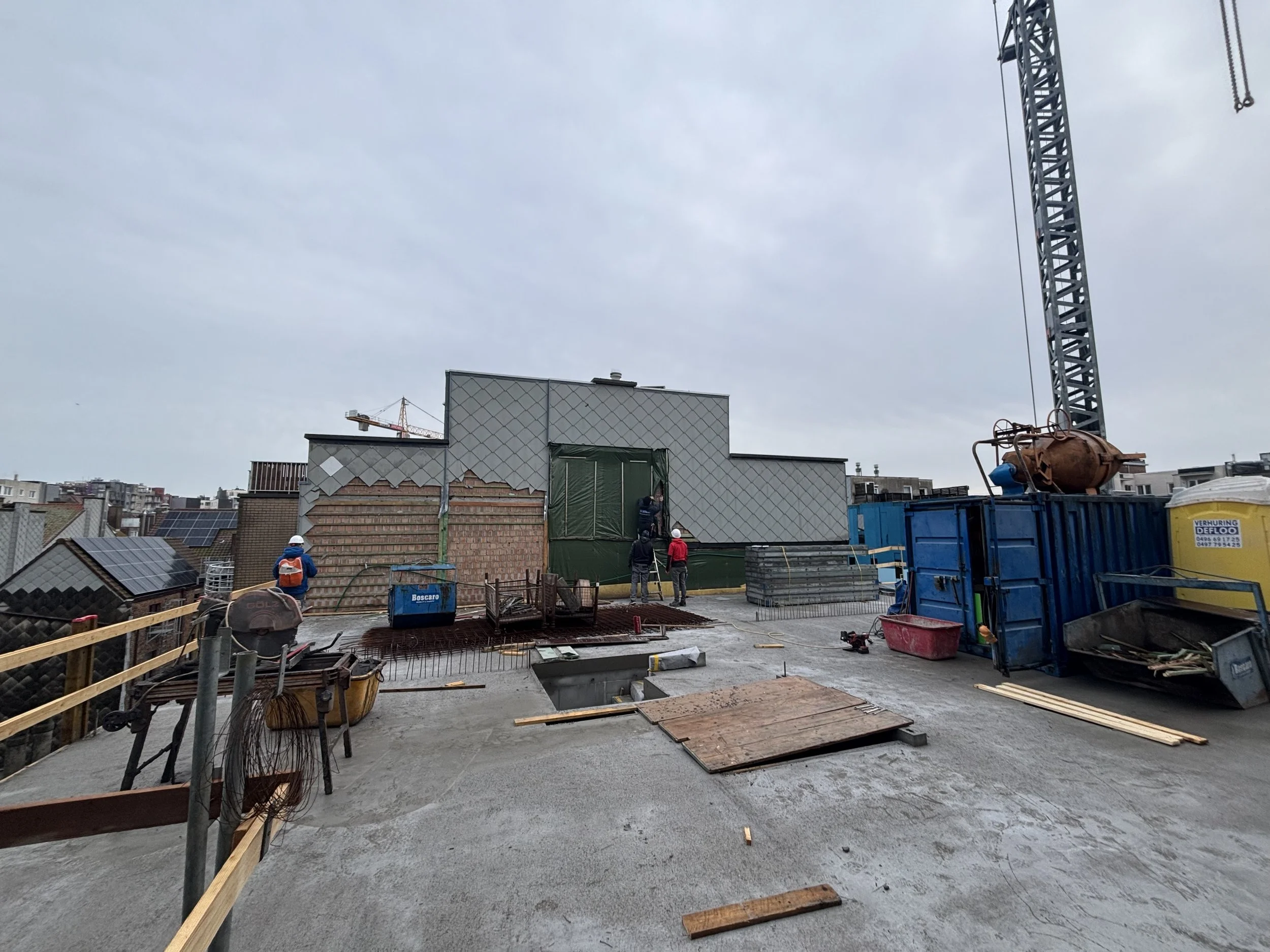 Stand van zaken project: Vloerplaat vijfde verdiep gegoten - 28 januari 2026