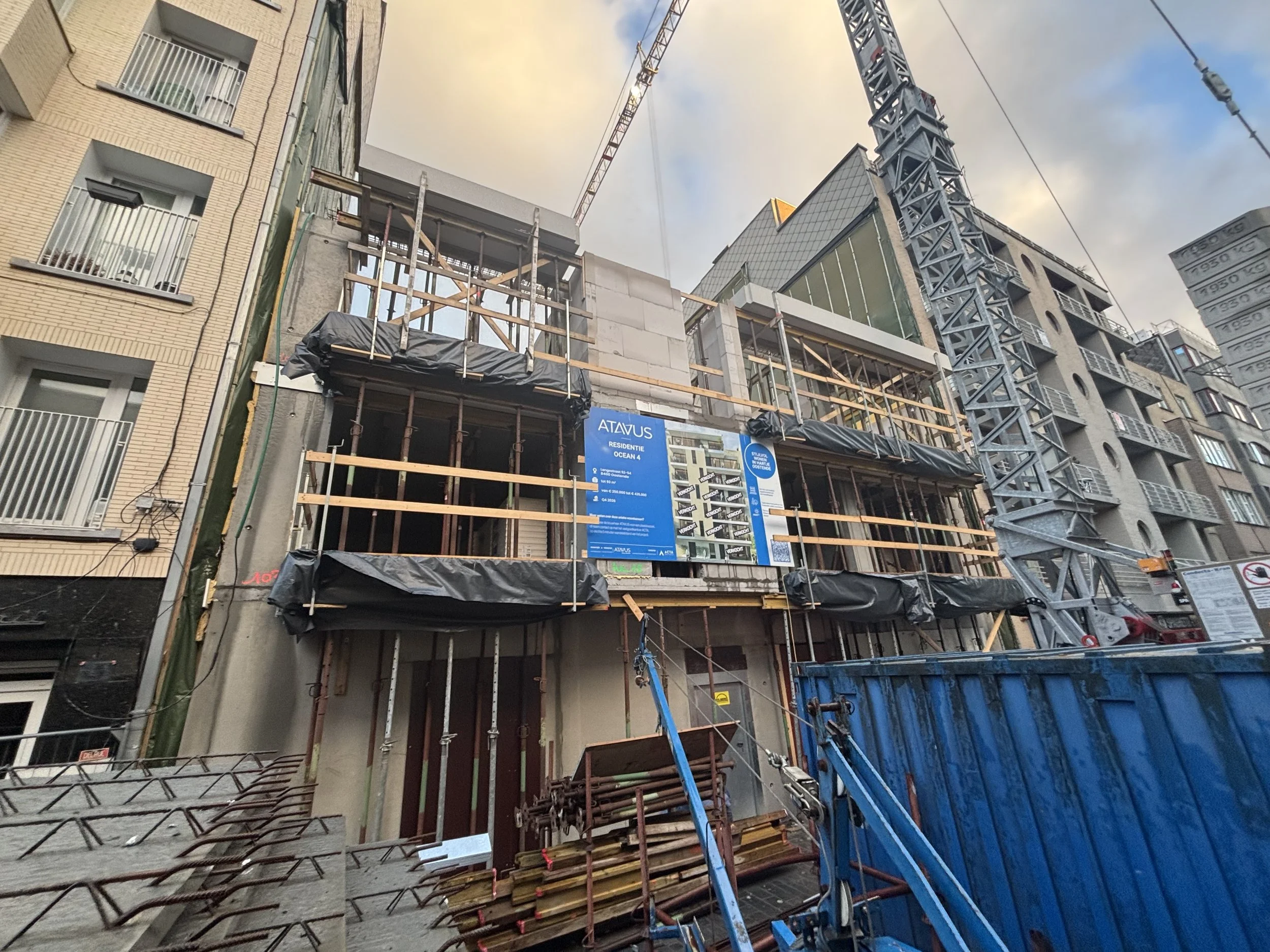 Stand van zaken project: Vloerplaat derde verdiep klaar om te gieten - 26 november 2025