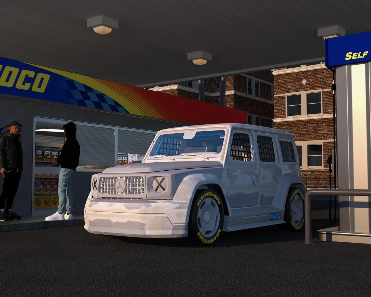 Virgil Abloh X Mercedes G wagon ( Animation + render ) 