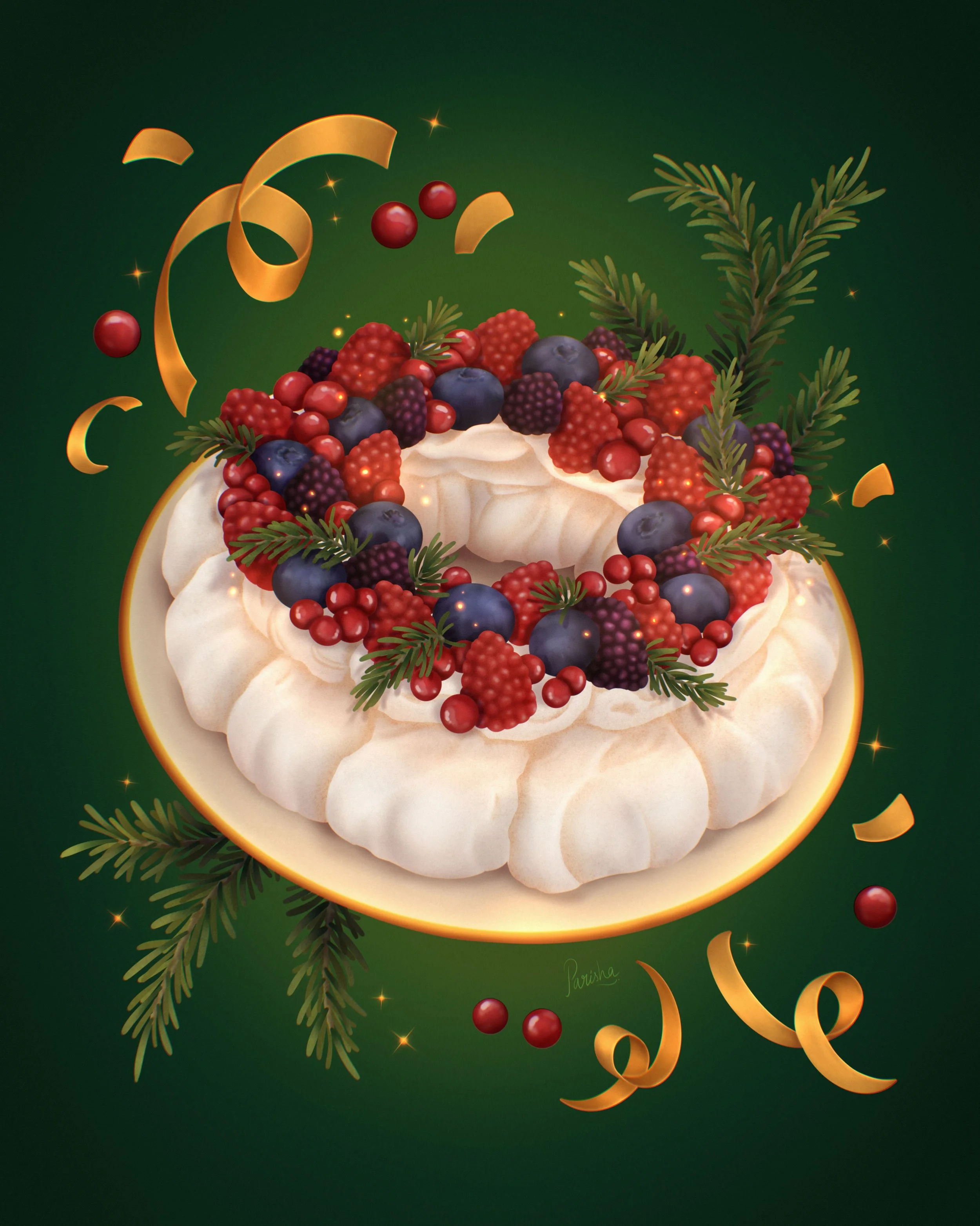 Festive Berry Pavlova