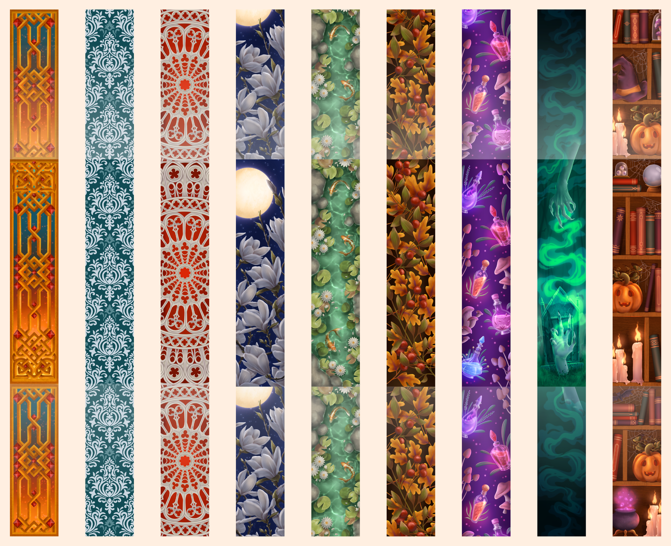 Sprayed edge illustrations