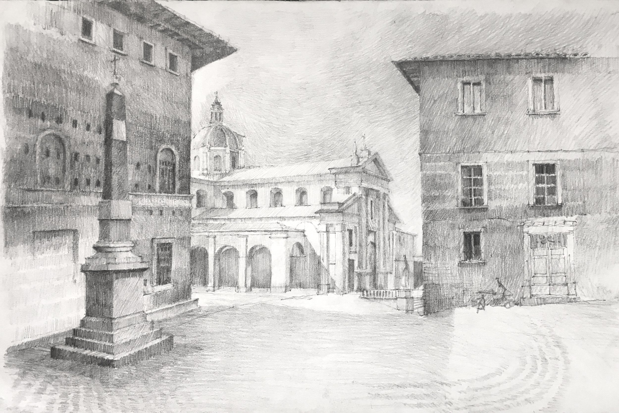 Via Francesco Puccinotti - Urbino, 2015
Mine de plomb sur papier arches
30,5 x 42 cm