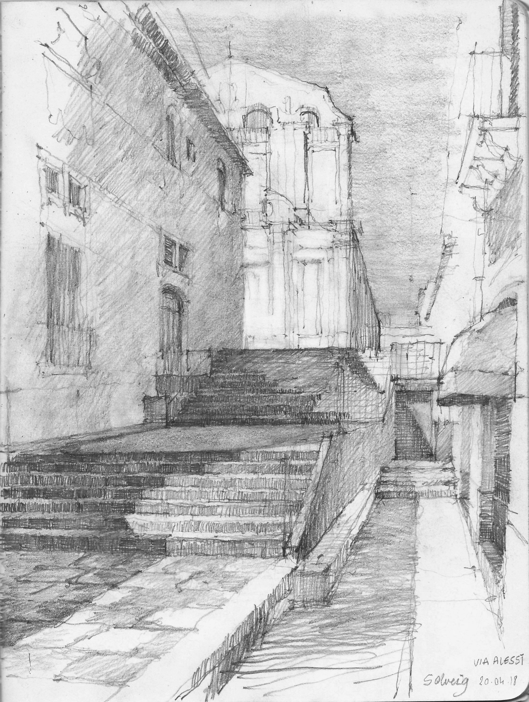 Via Alessi - Catane, 2018
Mine graphite sur papier
18 x 24 cm
