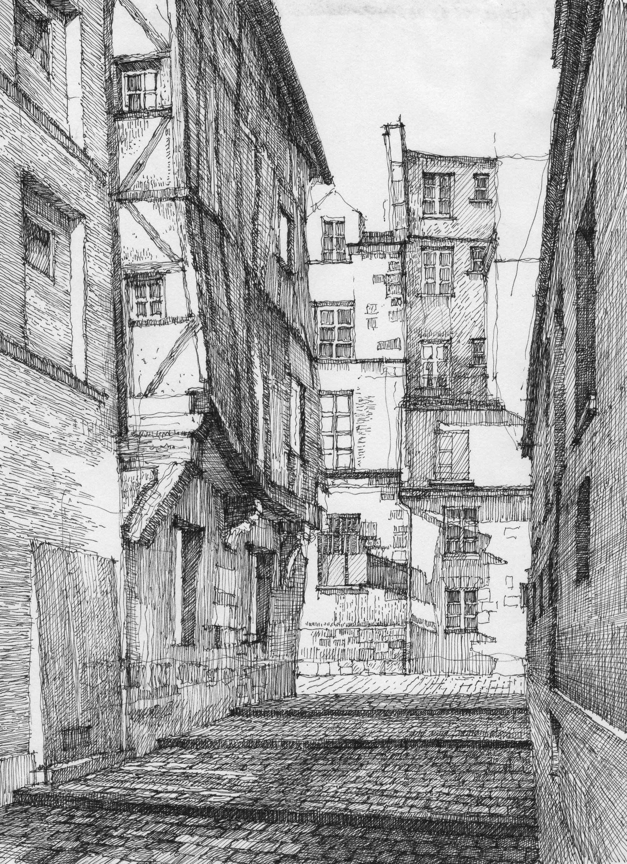 Rue du Grenier sur l’eau - Paris, 2018
Feutre sur papier
18,5 x 25 cm