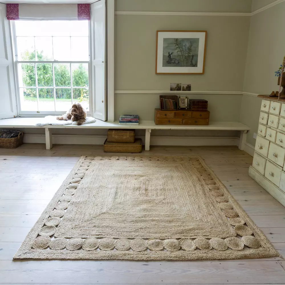 Jute Rug With Decorative Edge