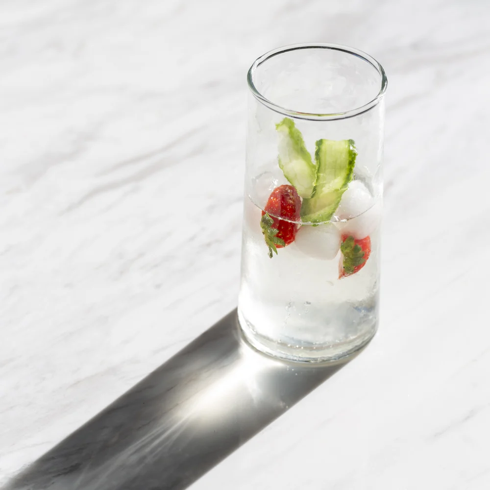 Hammered Drinking Glass Tall