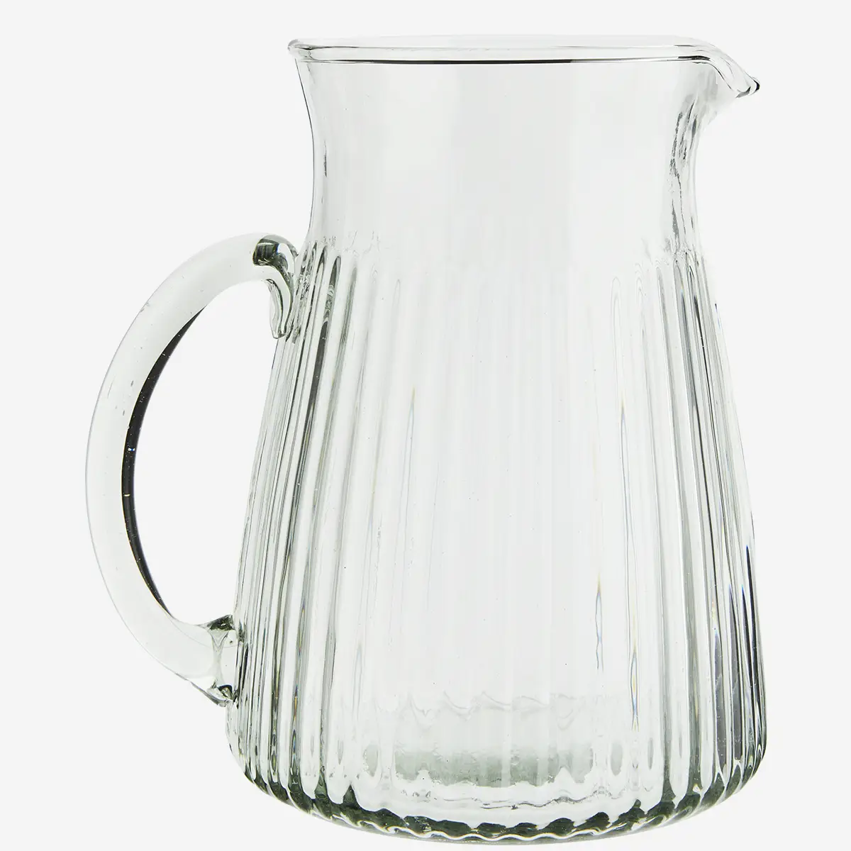 Glass Jug with Grooves