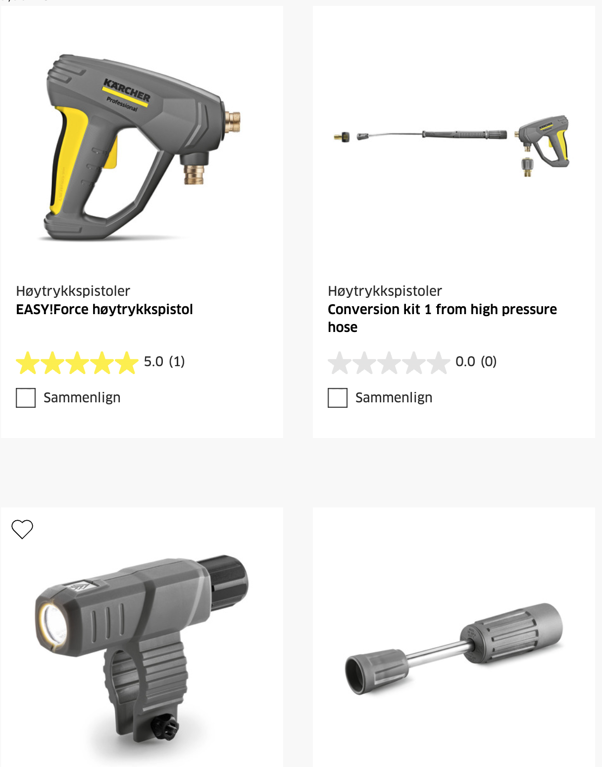 Tilbehør rengjøringsmaskiner