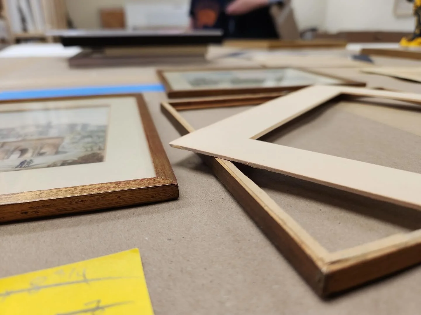 These antique originals from the 1800s were preserved with precision. Matt skillfully detached them from their old frames and remounted them on acid-free backing and archival mats, perfectly matching the original hues. Now, museum glass shields them 