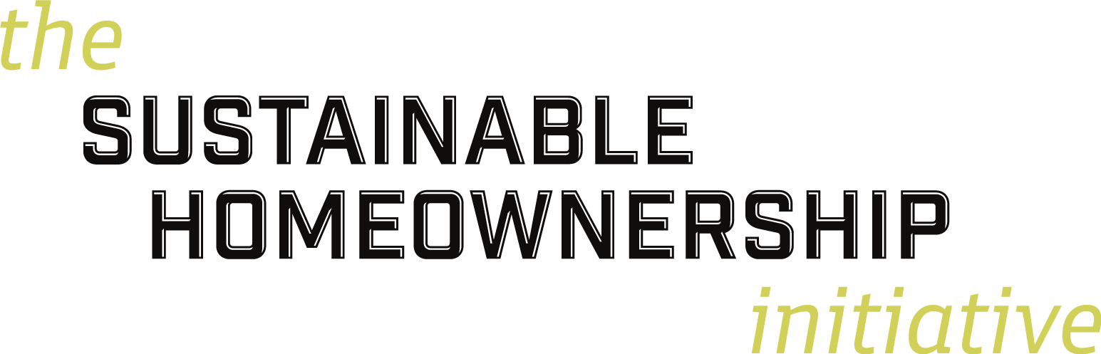 Text logo for 'The Sustainable Homeownership Initiative' with stylized font and green accent.