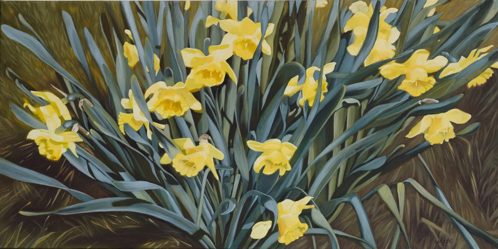 Daffodils in blue