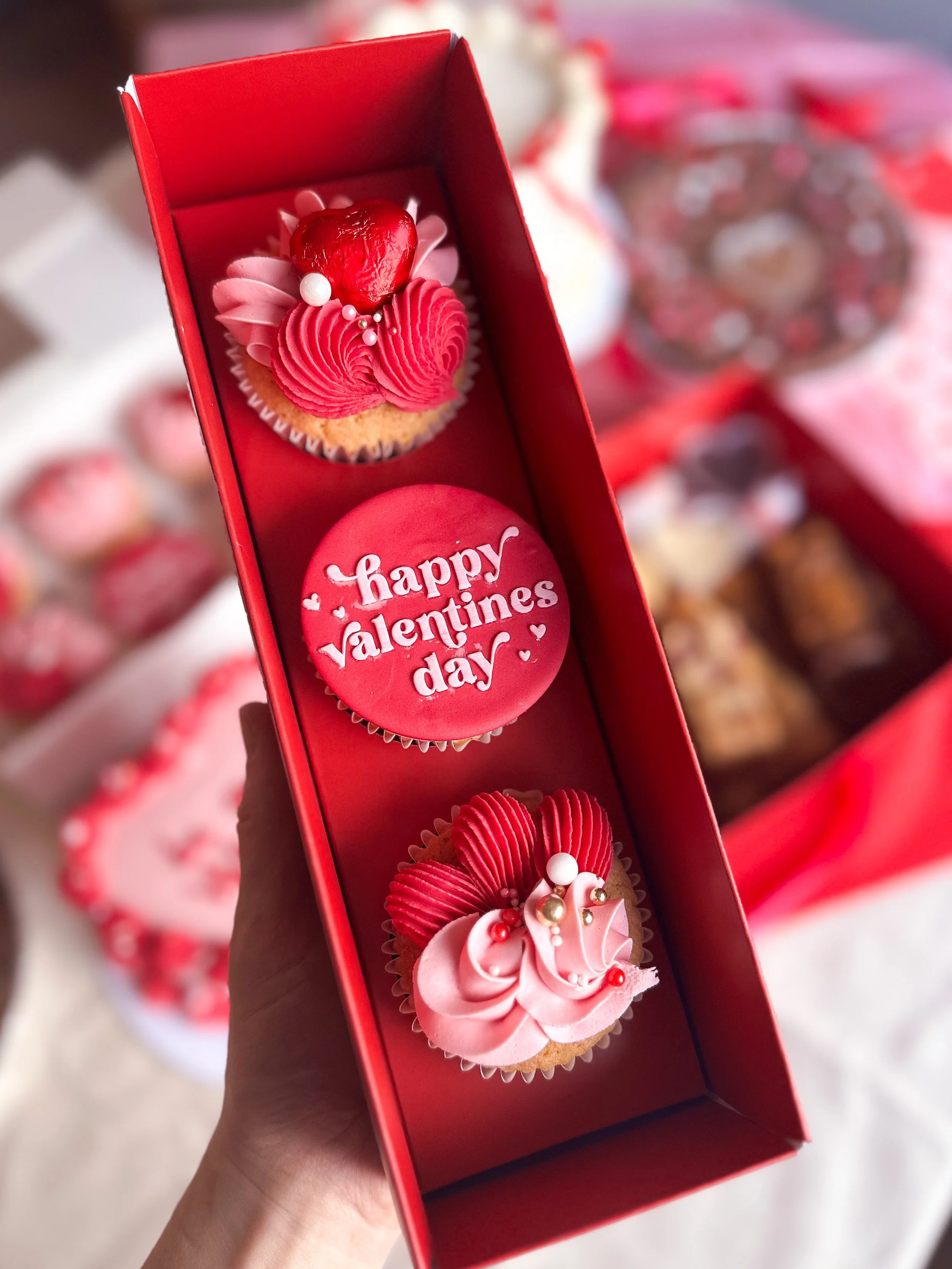 Valentines Cupcakes (Box of 3)