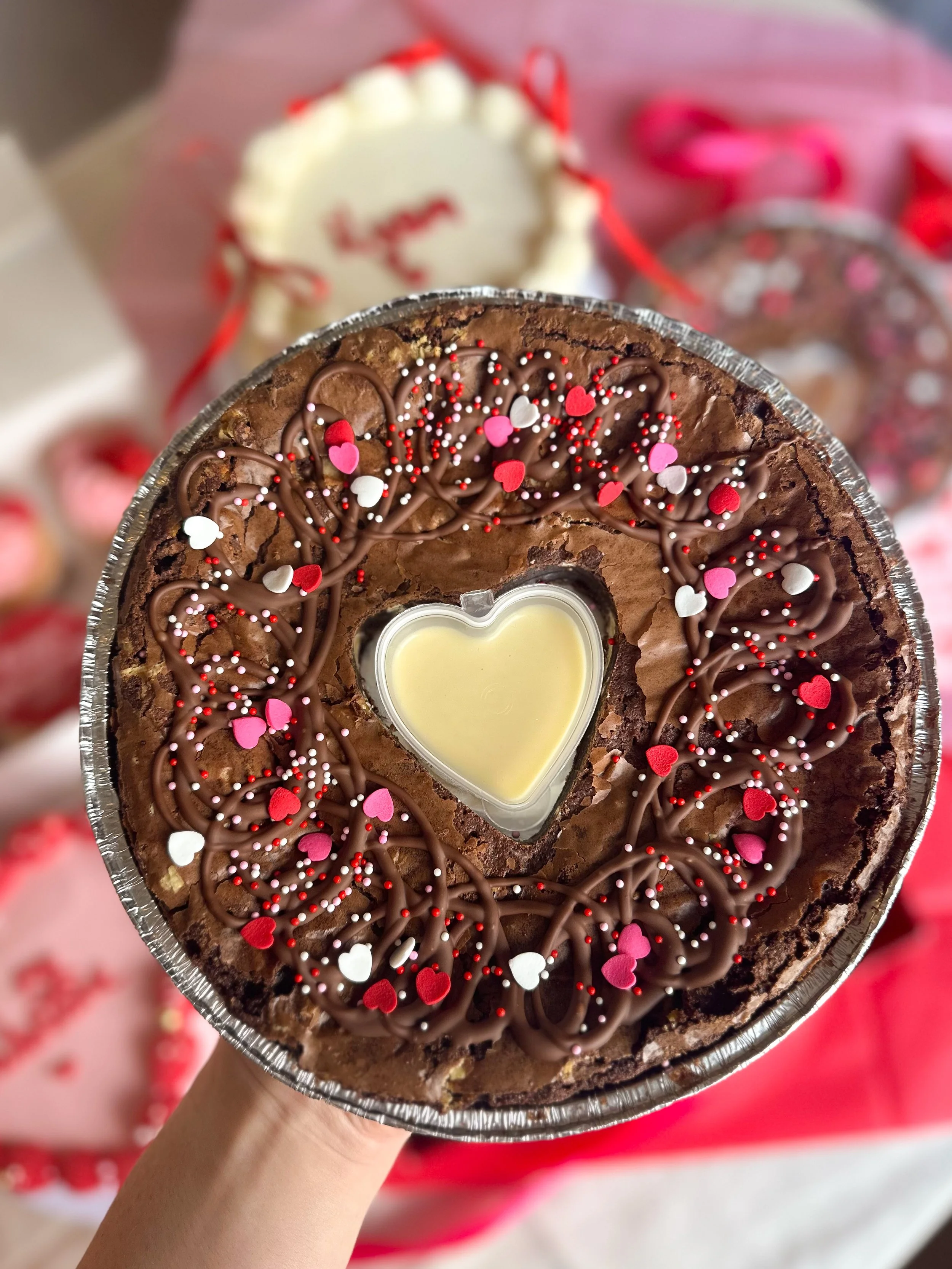 Valentines Chocolate Brownie & Dipping sauce