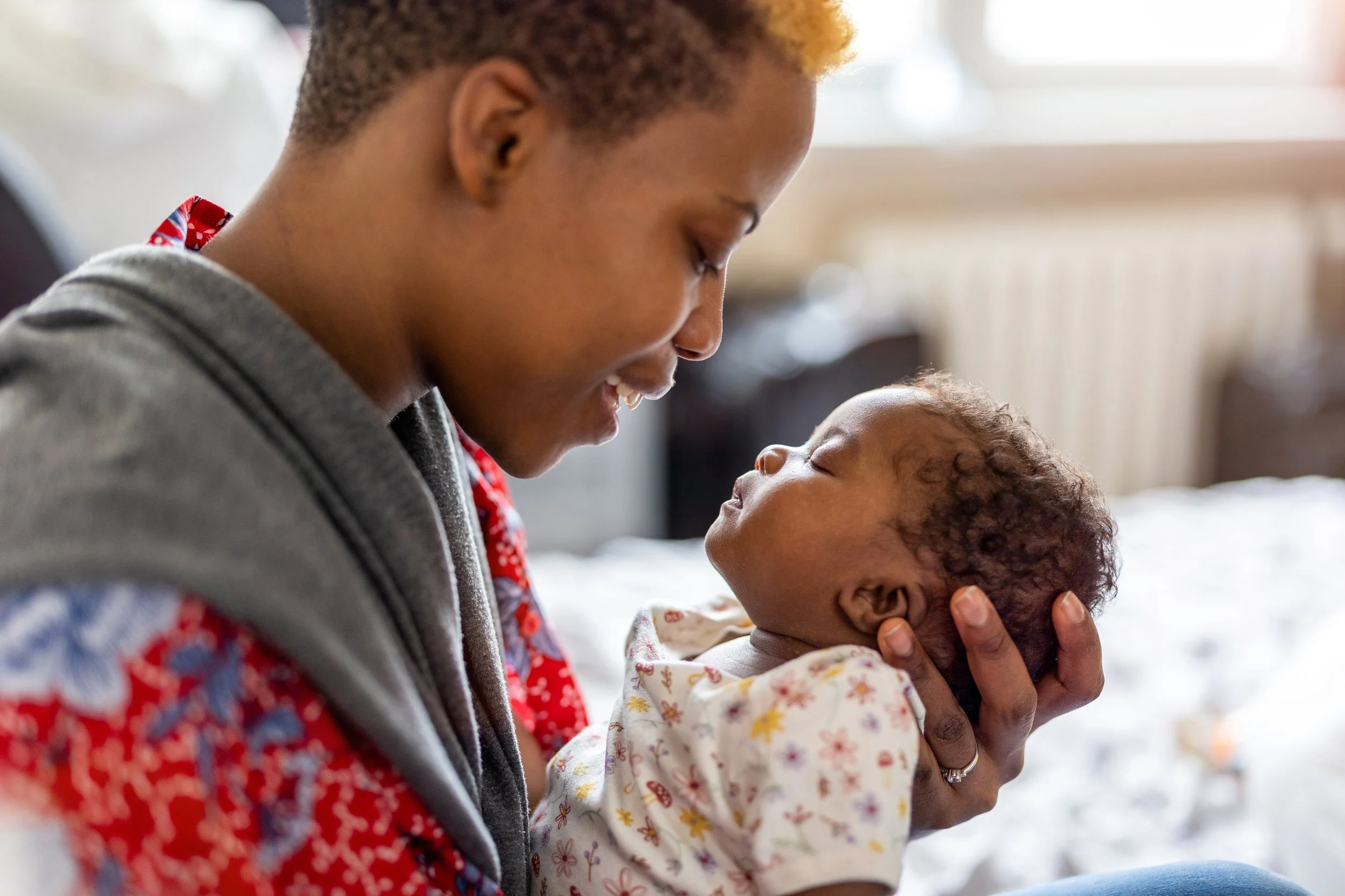 Doula supporting vulnerable woman via the birth equity fund