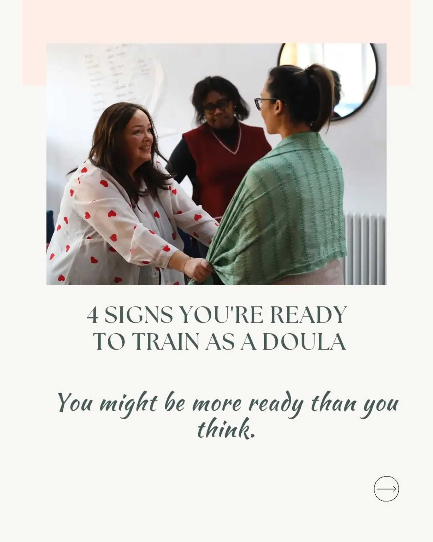 Maybe you've been thinking about becoming a doula for longer than you'd like to admit&hellip; 🫣

You keep coming back to the idea.
You follow doulas.
You read birth stories.
You find yourself being the person everyone talks to when things get diffic