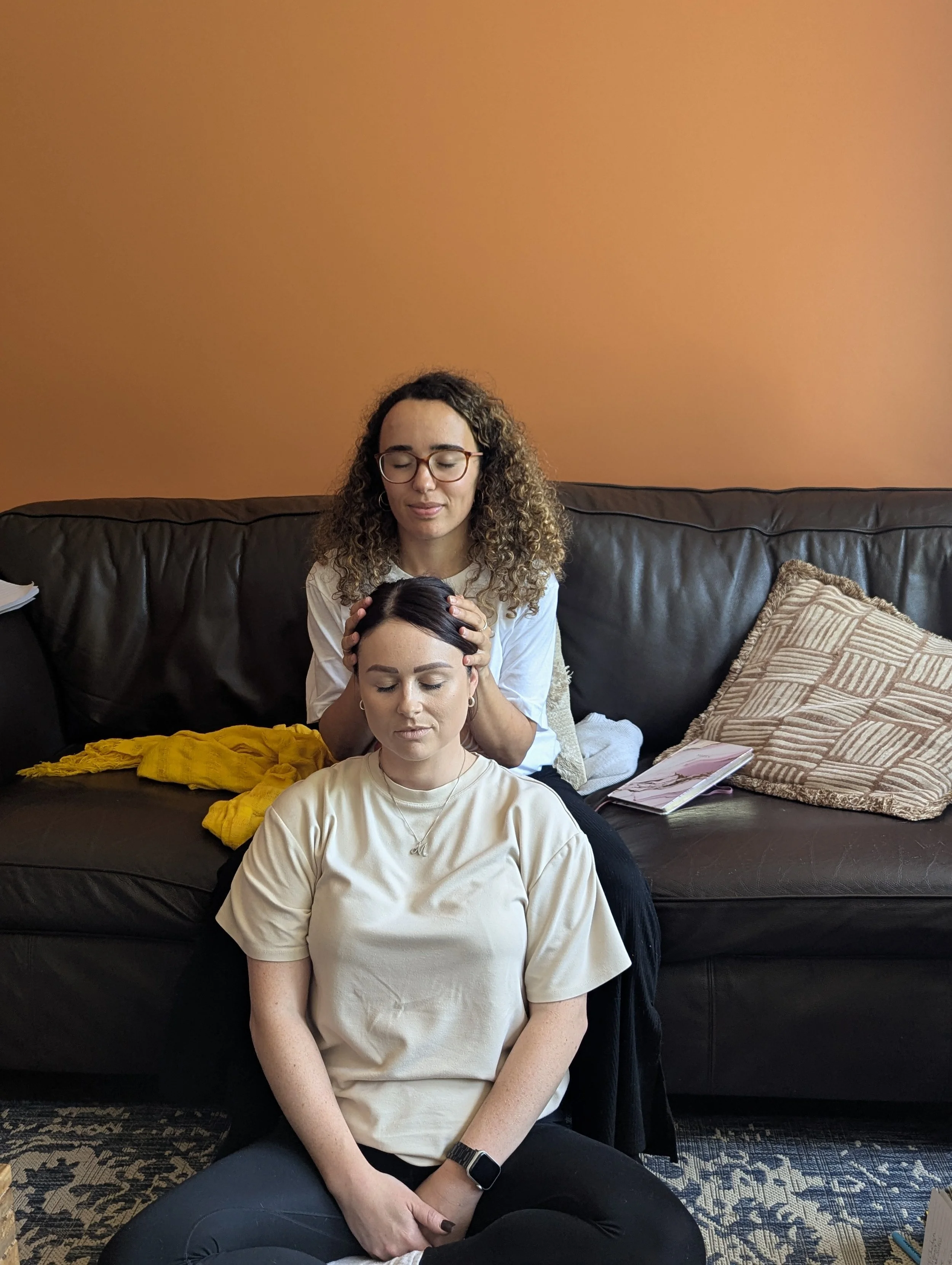 Head massage, holding space, doula training and retreat