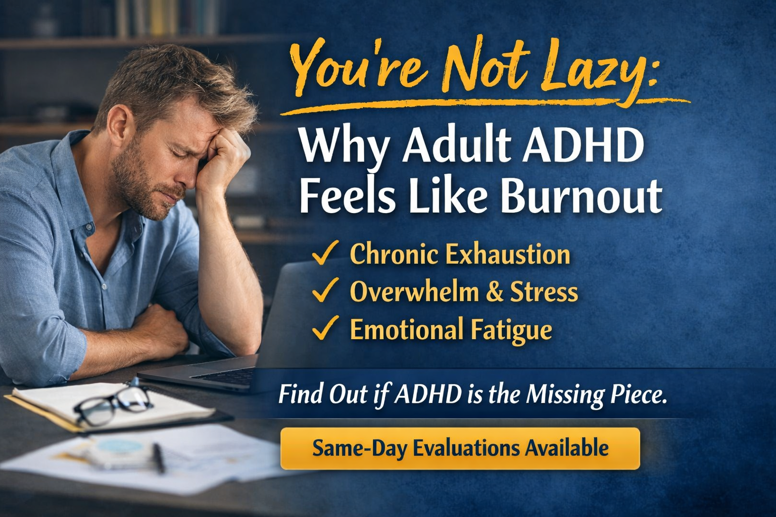 You’re Not Lazy: Why Adult ADHD Feels Like Burnout