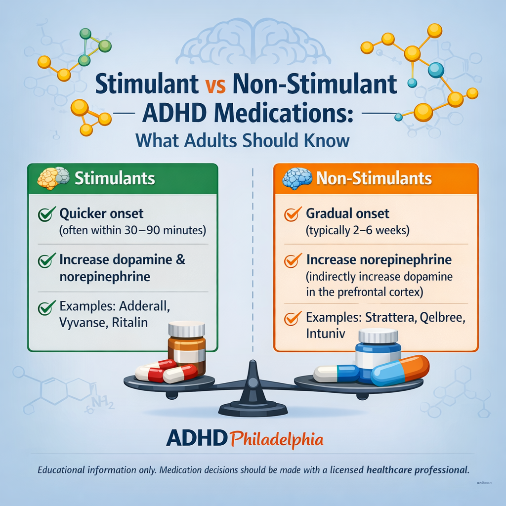 Stimulant vs Non-Stimulant ADHD Medications: What Adults Should Know