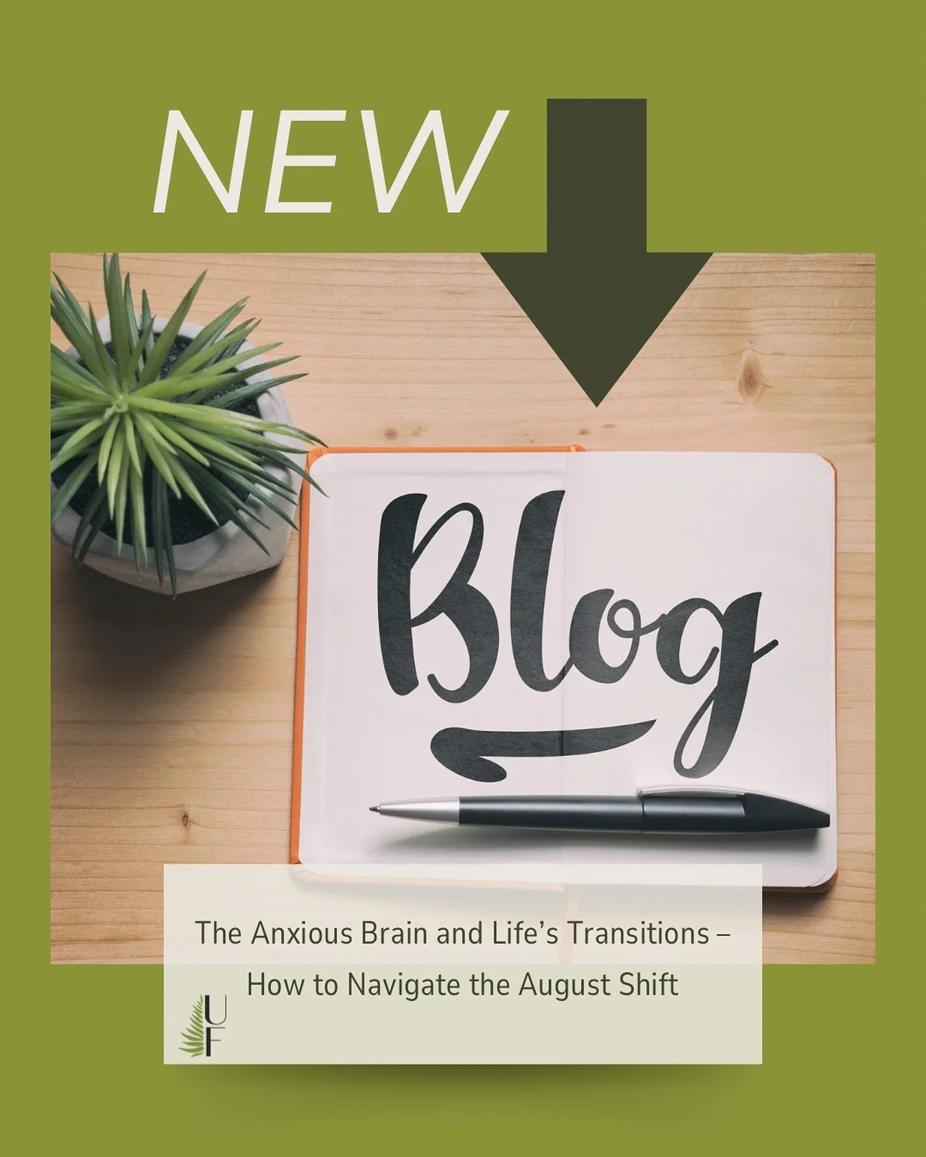 🌿Need help sliding through August? Great news! My blog has tips to ease the August jitters. 
Link in Bio ⬆️
#blogpost #urbanferncoactive #anxietysupport #mindfulness