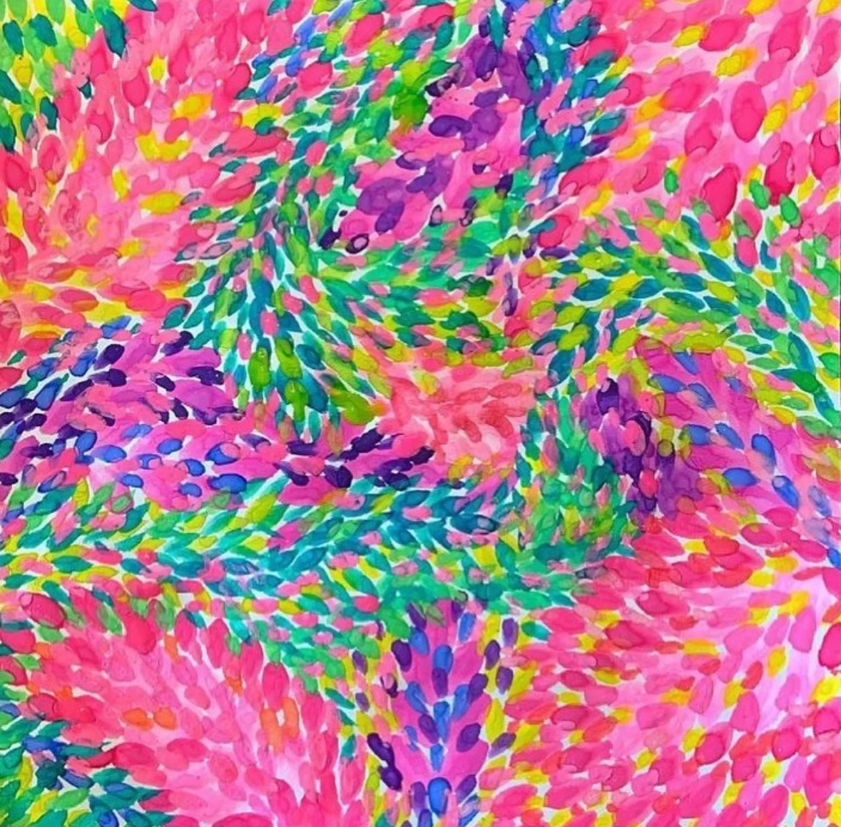 Pinks and Greens | 10" x 10"