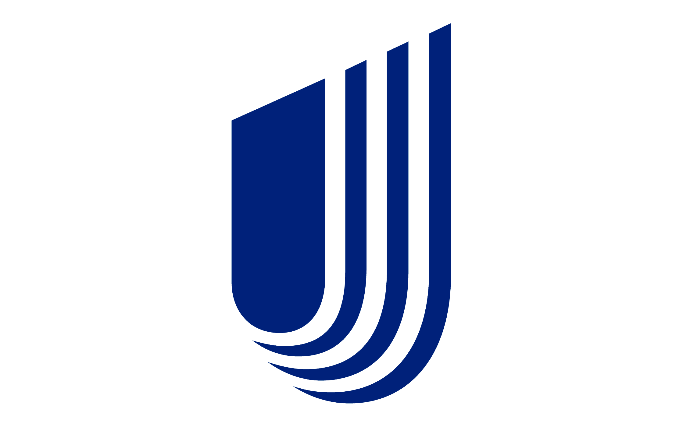 Blue logo with bold stylized uppercase letters 'U' and 'D' intertwined, with curved lines extending from the bottom of the 'U' and 'D' creating a sense of motion.