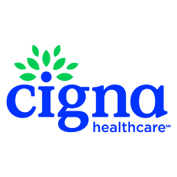 Cigna Healthcare logo with a stylized green and blue tree above the company name.