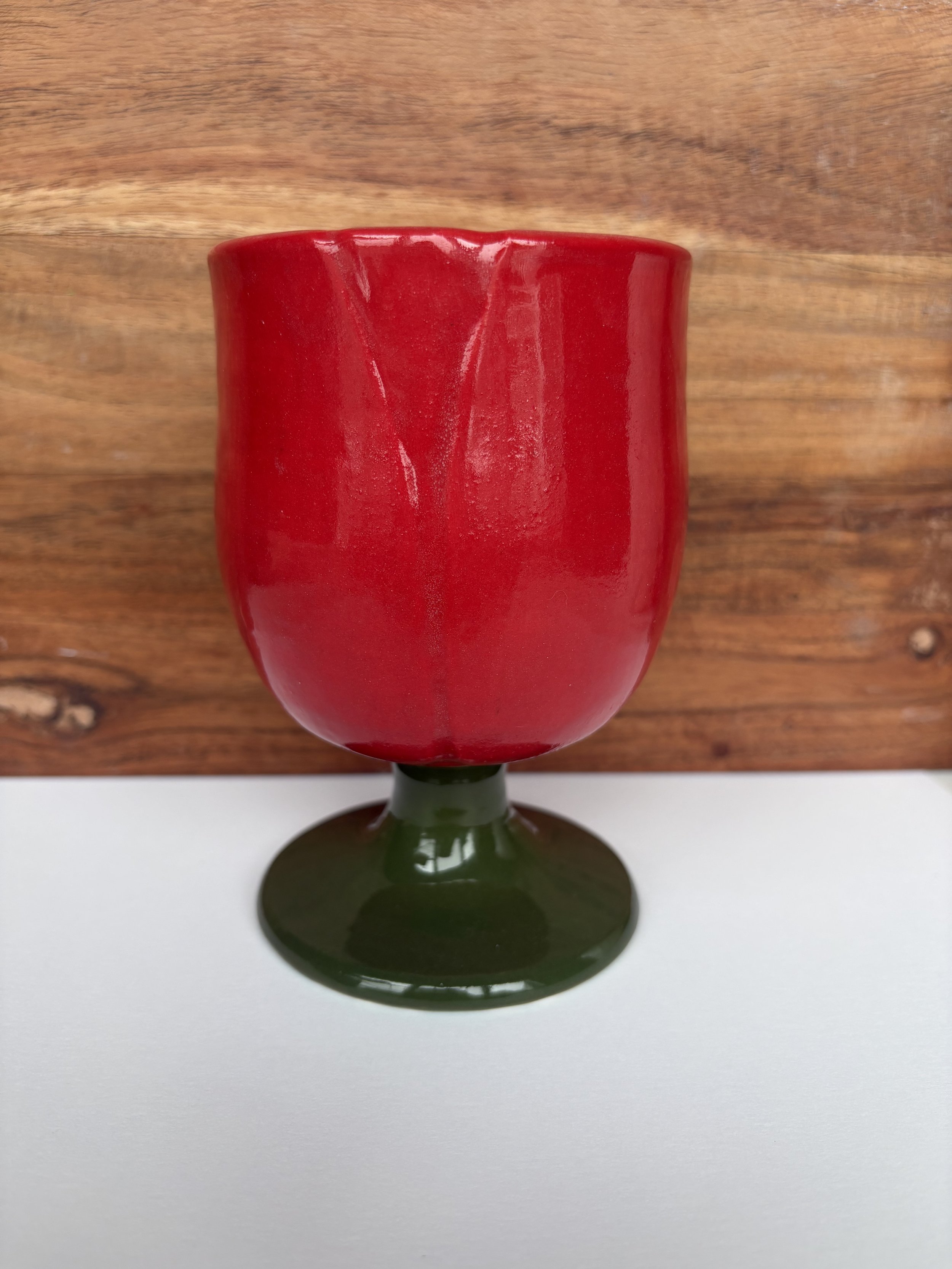 Bright red tulip