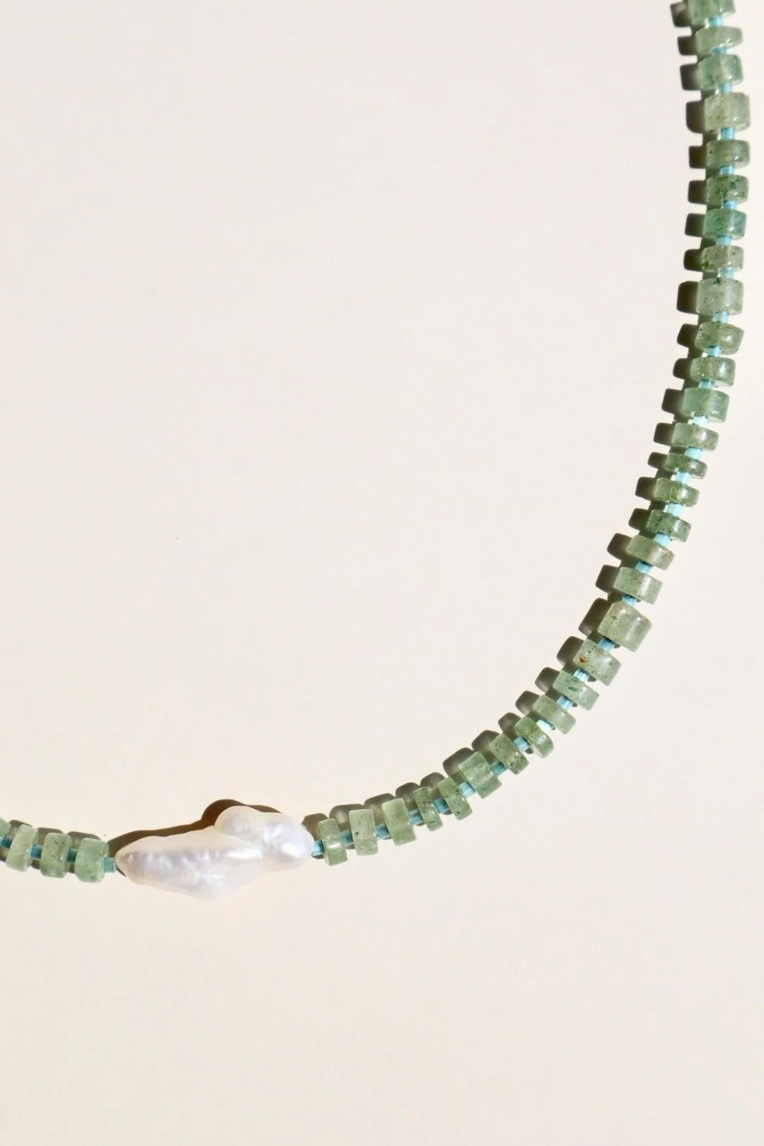NEW Green Strawberry Quartz Gemstone Necklace