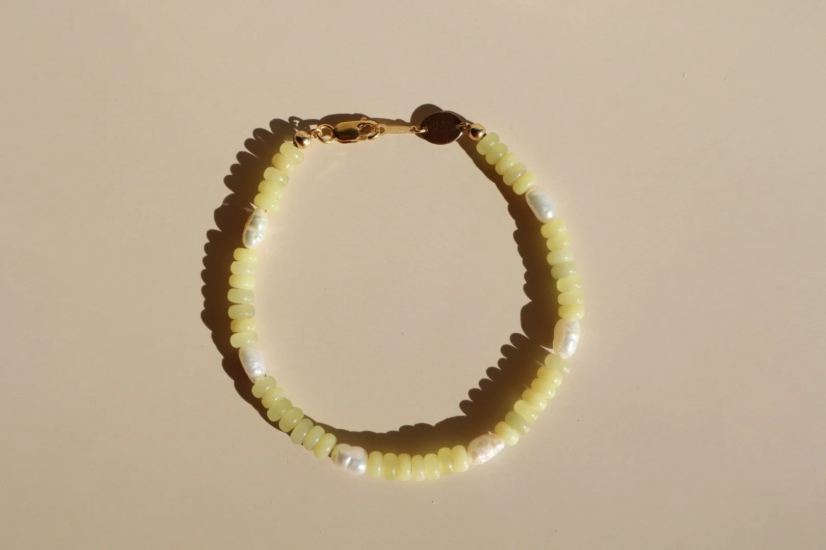 Lemon Jade Beaded Bracelet
