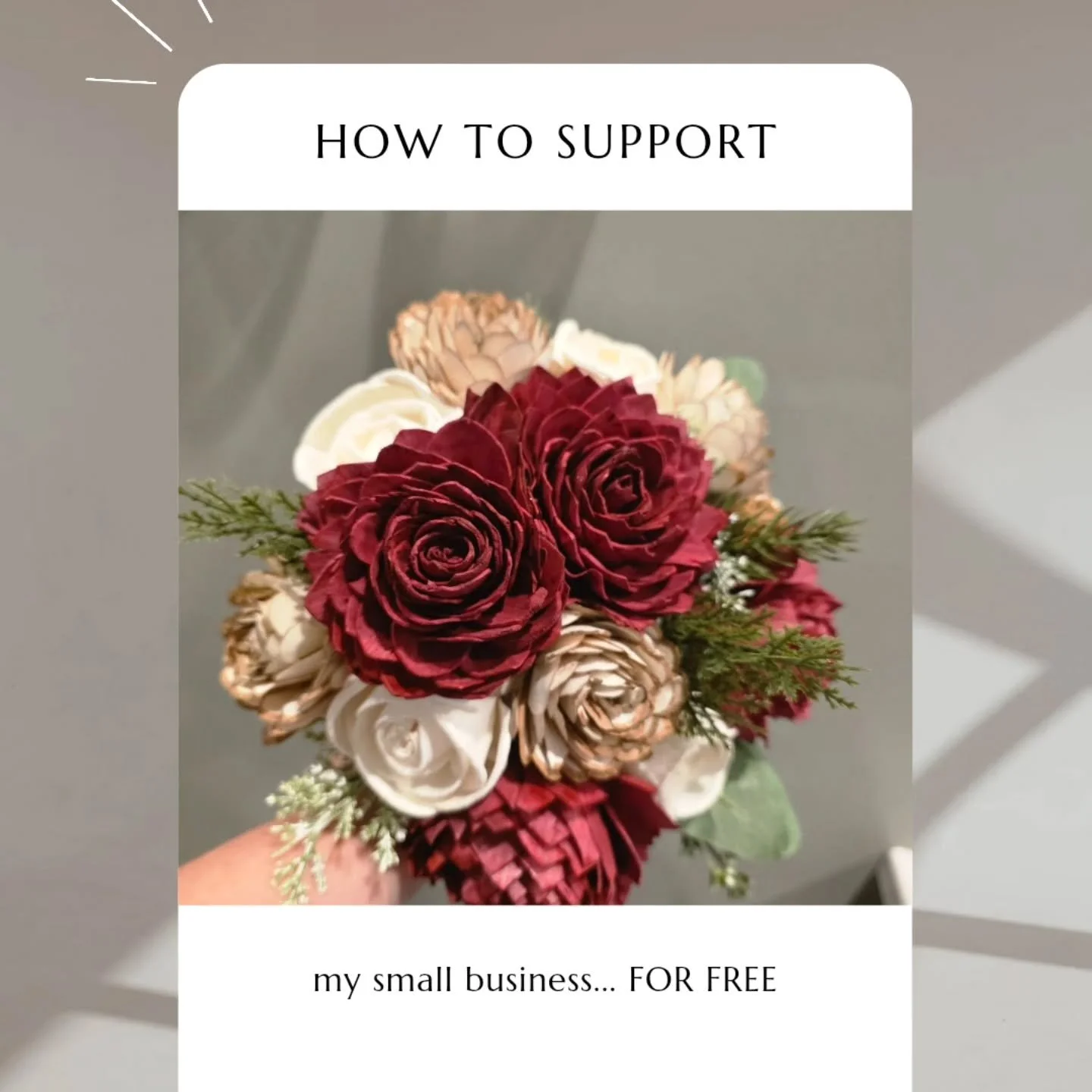 Supporting small businesses is fun! And it can be free too! This holiday season, make it a point to do one or all of these and support me and small businesses alike by doing these 6 things. 😍

and as always, thank you for being apart of my community