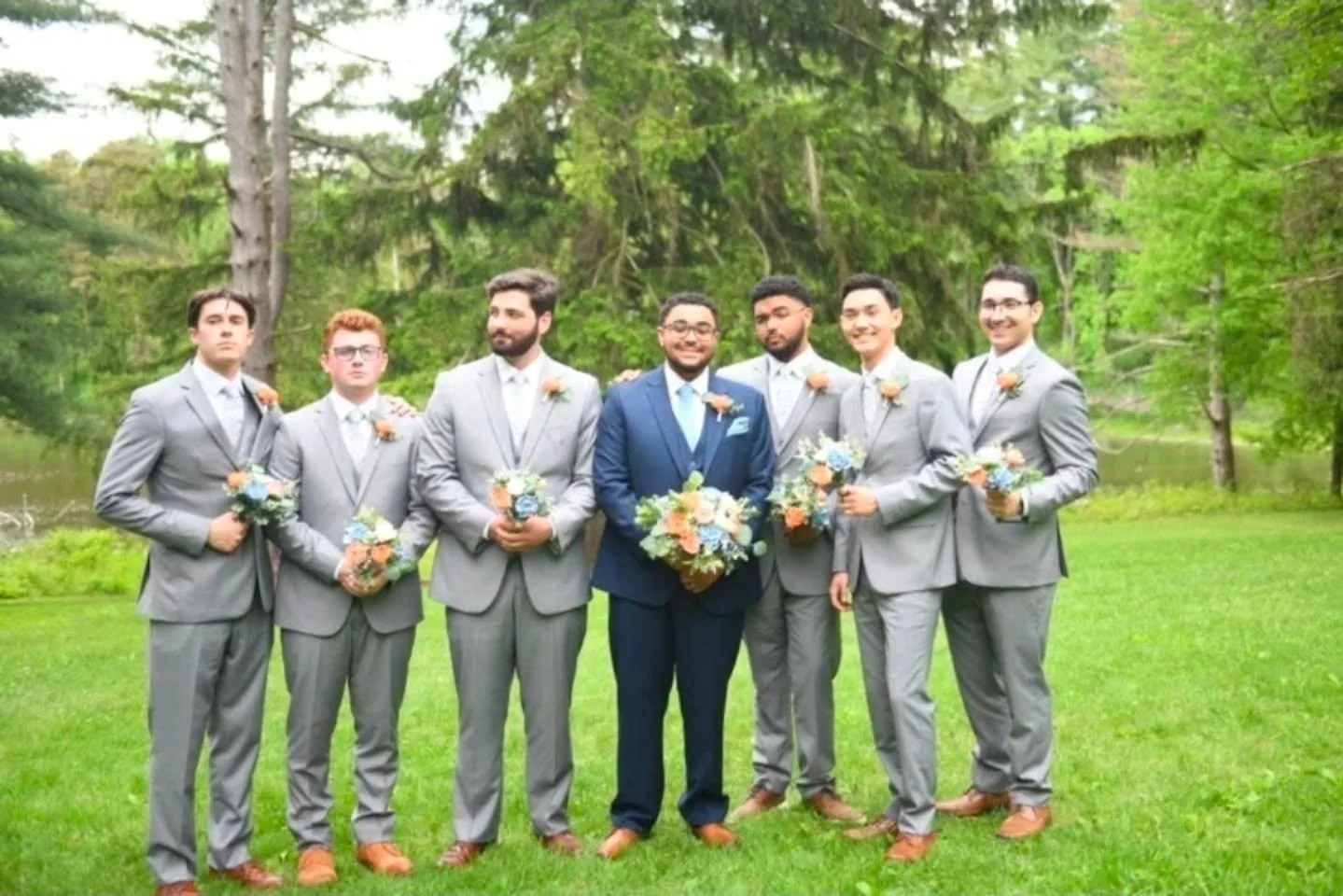 Madison and her husband tied the knot in the spring earlier this year. I absolutely loved her color pallete and she was so sweet to work with. 

She chose the DIY option for her centerpieces which were an assortment of wood flowers in her colors. I c