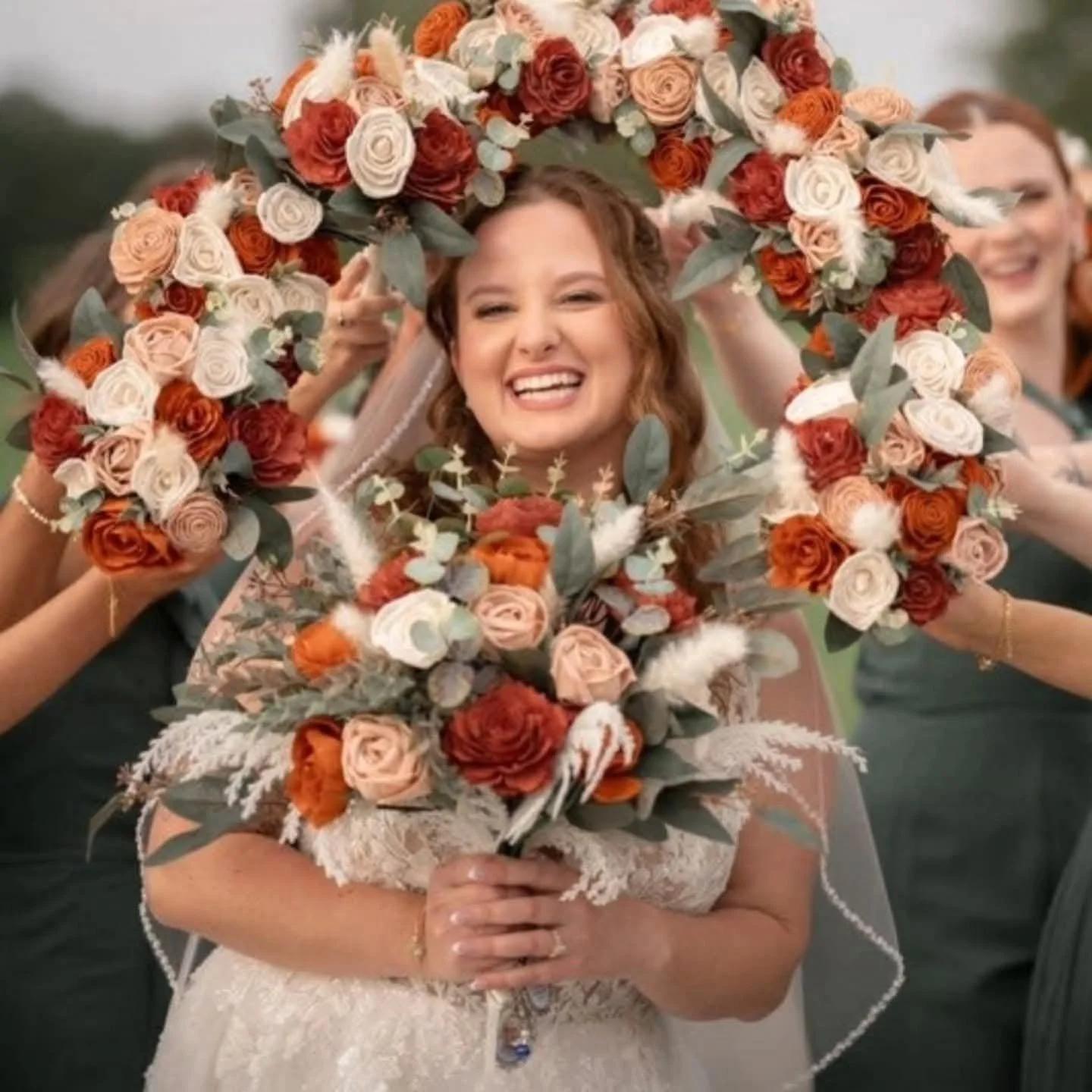 Courtney's wedding florals were so much fun to design for her big day fall of 2024! (Which is wild to say 2024) The color palette was so beautiful together with all the elements incorporated in her florals too. 

Our 2026 calendar is open for booking