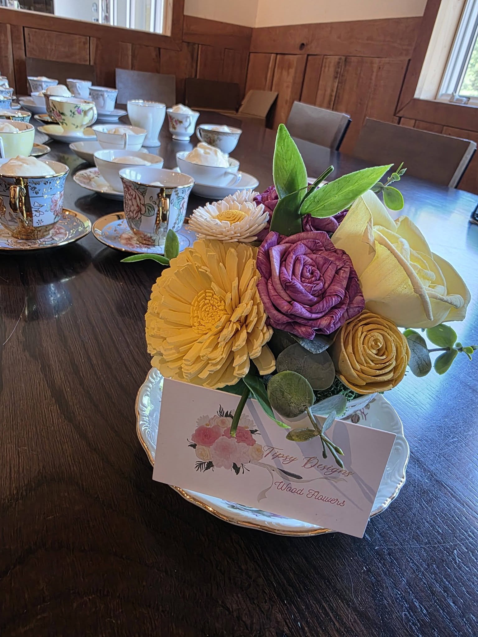 Wood Flower Teacup Class at Lost Trail Winery