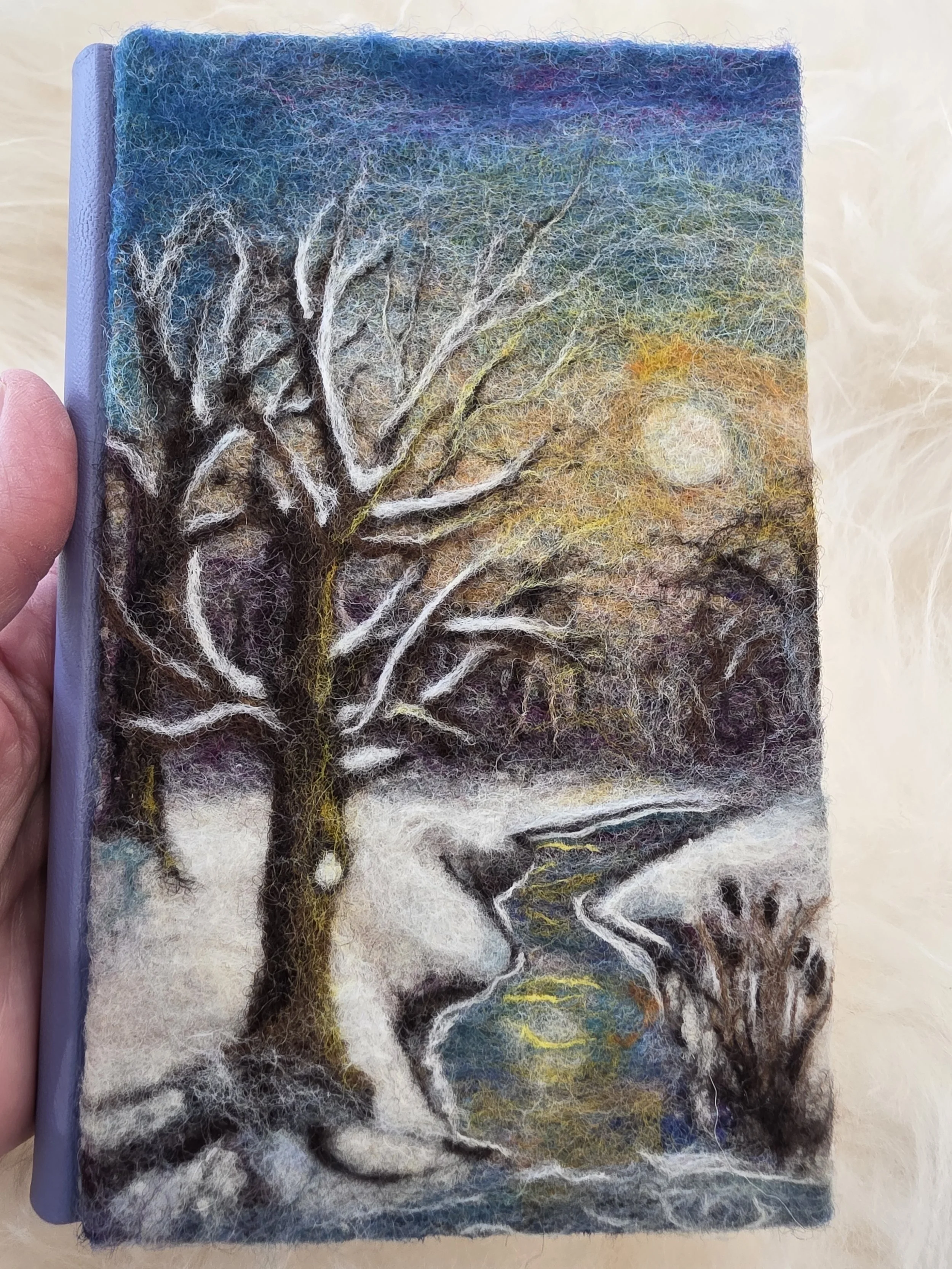 Snowy Winter Stream Landscape