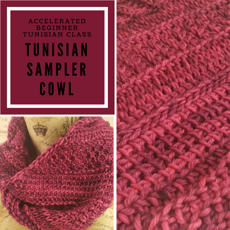 Tunisian Sampler Cowl: Accelerated Beginner Tunisian Class