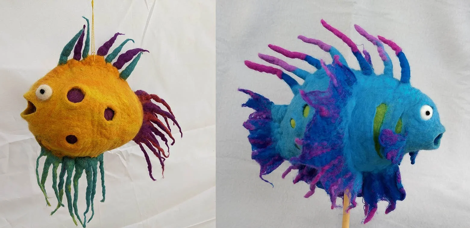 Funky Wet Felted Fish
