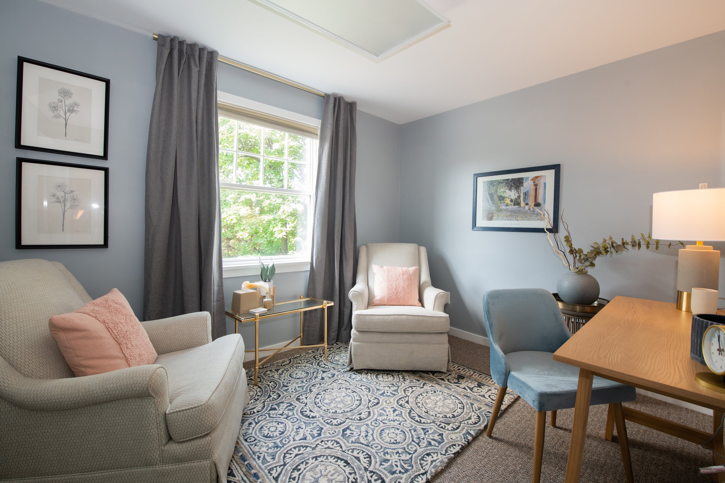 Therapy rooms at Be Well offer a calm space to allow you to feel comfortable and supported.