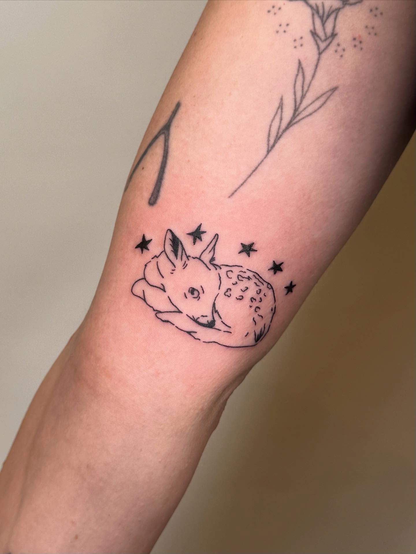 All done in one day 💫 at @twicerabbittattoo !!