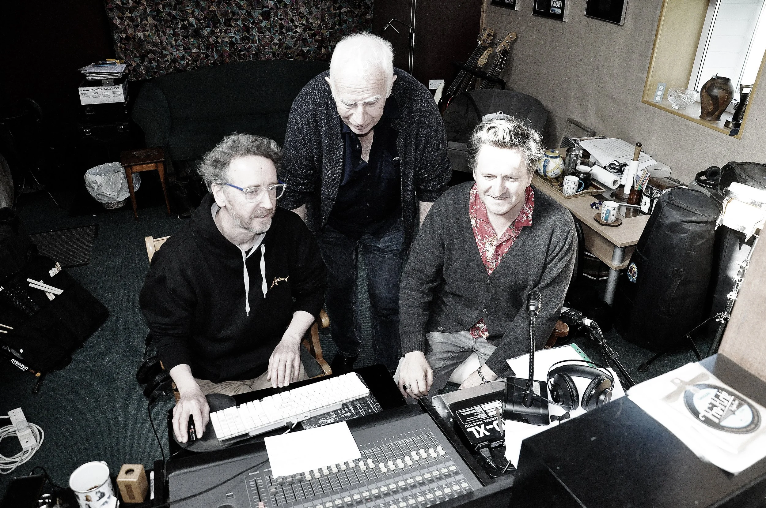 Dave McCune, Brendan Graham and Fearghal Murray recording The Arrow of Time