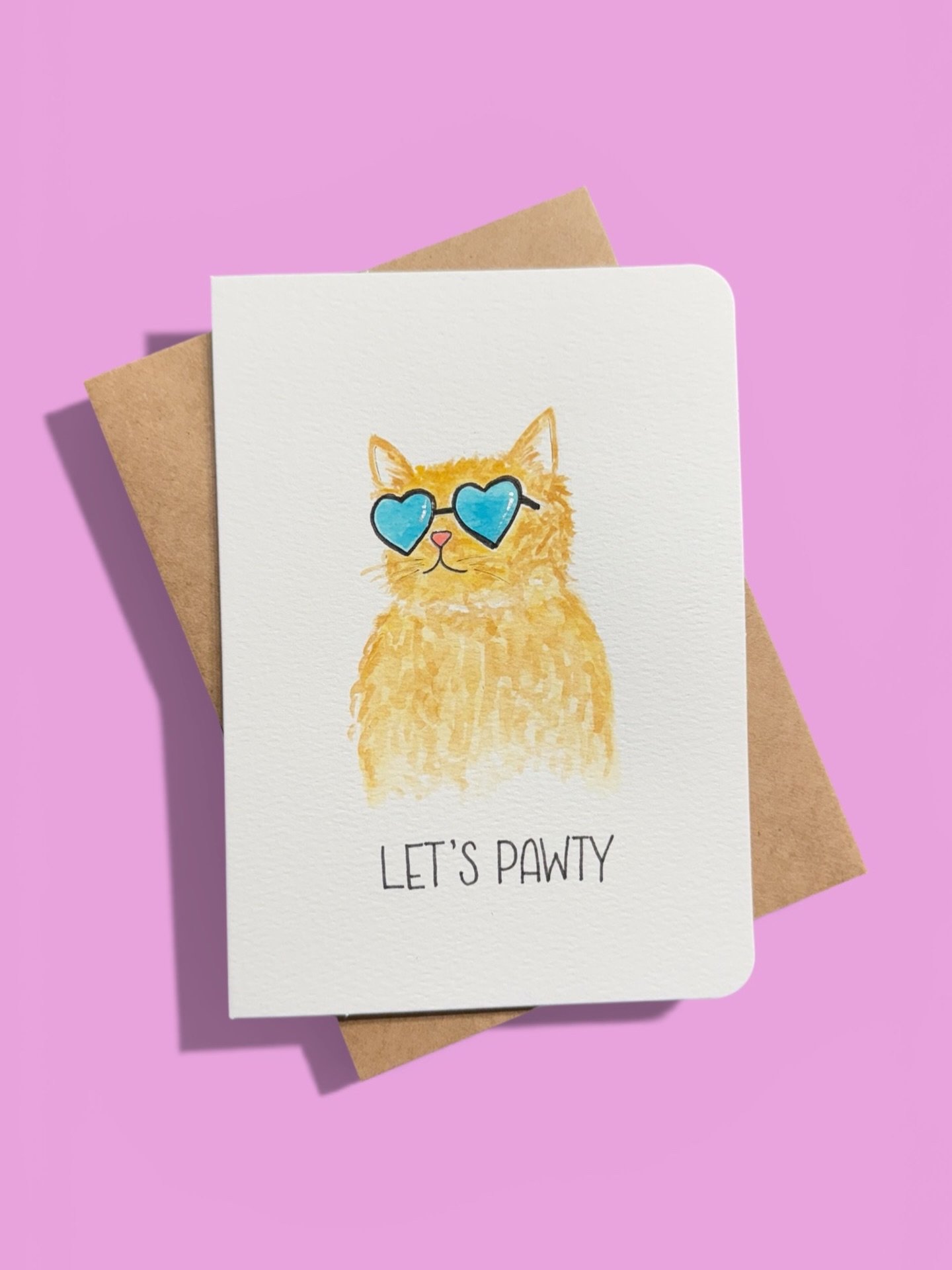 Born to be cool, and always ready to pawty! 🐱🎉 I just love a pet themed birthday card request! 😍💌📬