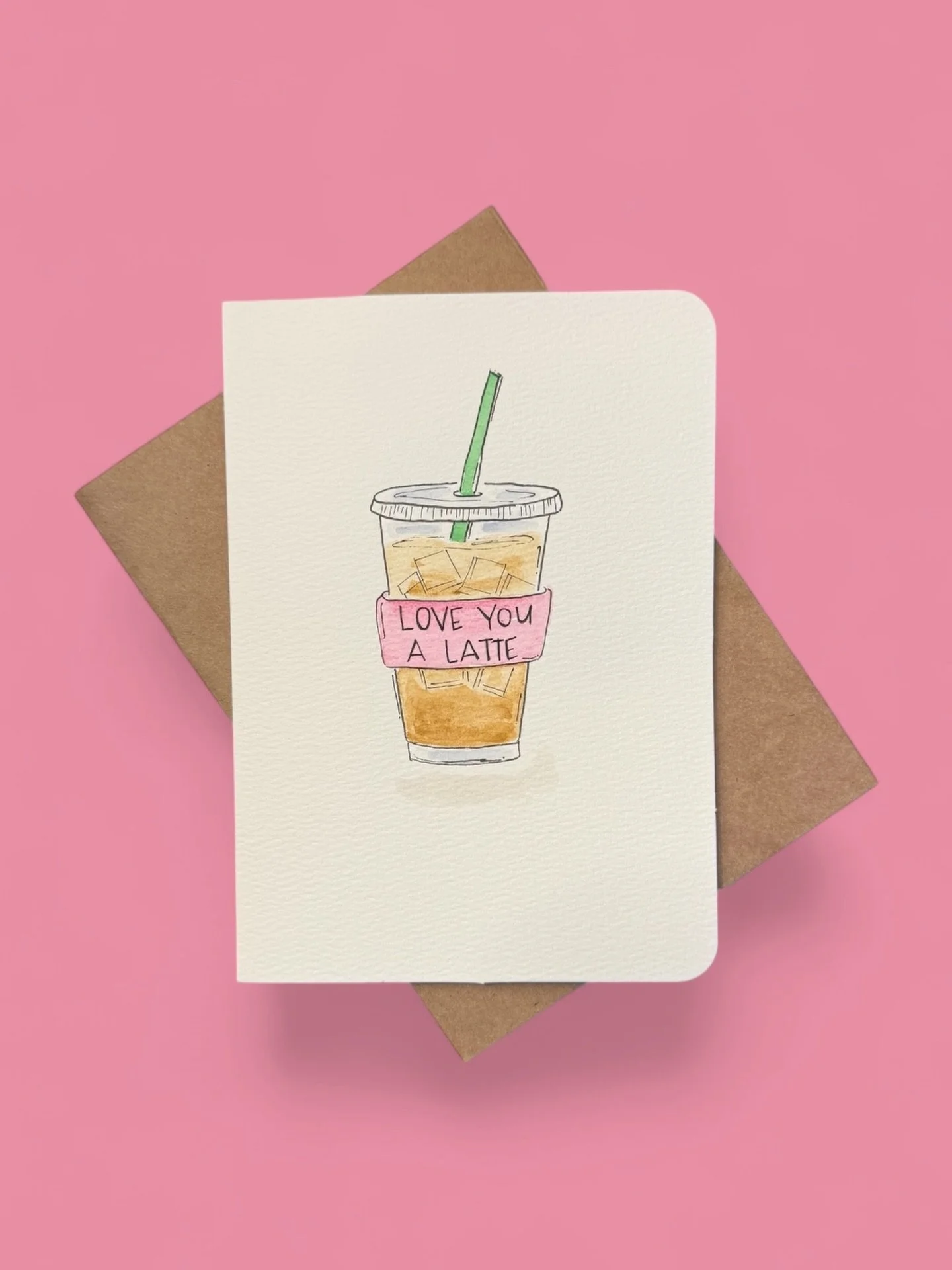 I just can&rsquo;t fully espresso how much you mean to me ☕️😍

#handpainted #watercolor #stationery