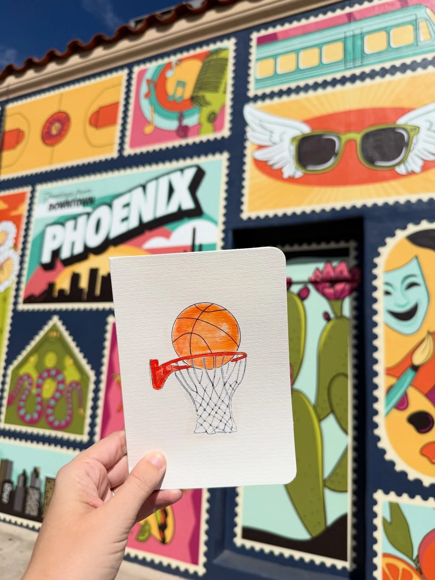 It&rsquo;s been a busy few days here in Phoenix for Women&rsquo;s Final Four! So excited for Championship Sunday! 🏀🏆 downtown PHX is filled with all sorts of incredible murals like this one, feeling so inspired and can&rsquo;t wait to get home and 